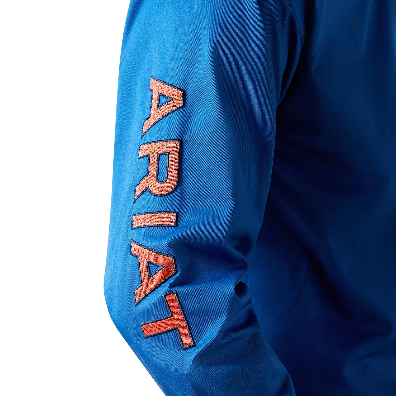 Ariat Men's Team Logo Twill Classic Fit Shirt - Blue/Orange - Image 4