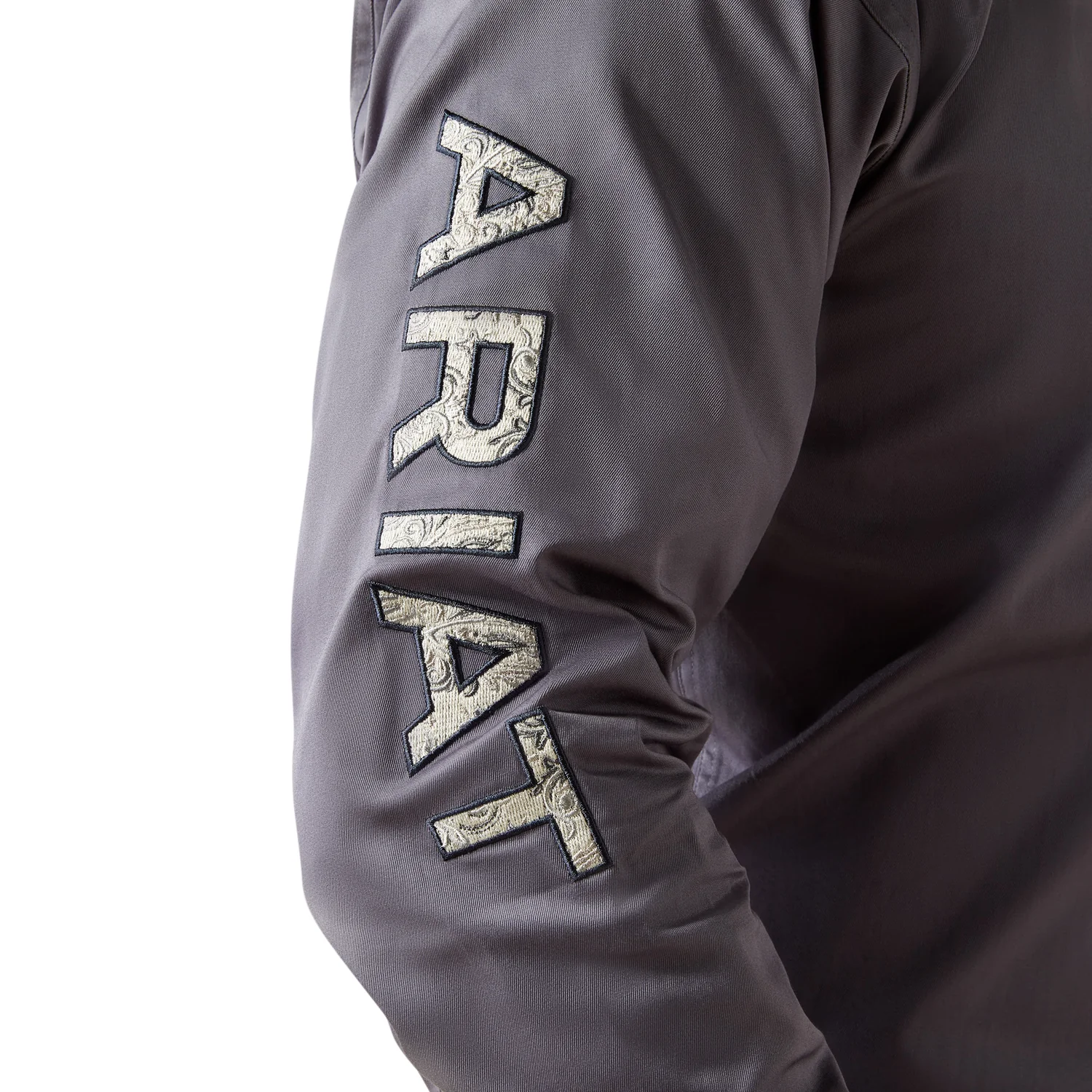 Ariat Men's Team Logo Twill Shirt - Grey / White - Image 3