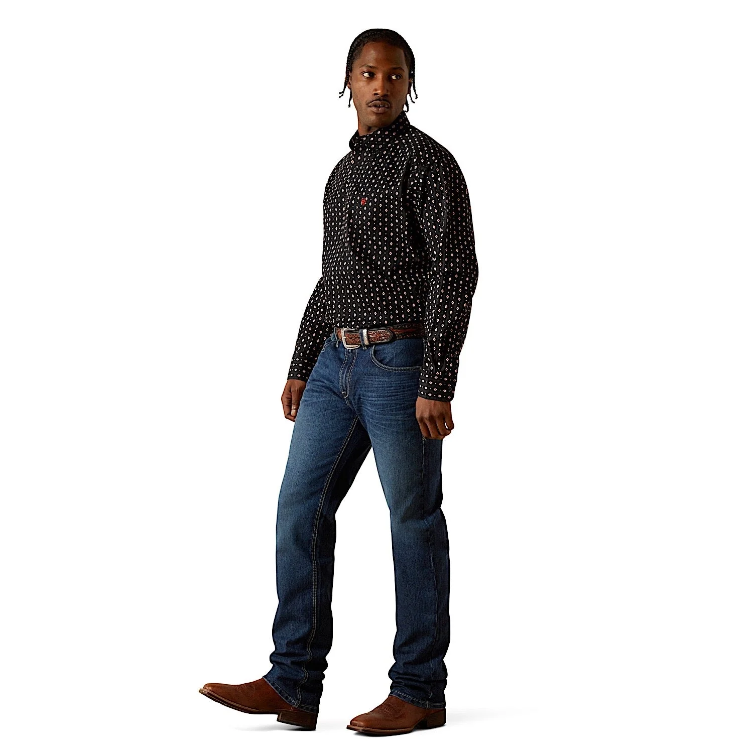 Ariat Men's Thorin Classic Fit Shirt - Black - Image 3