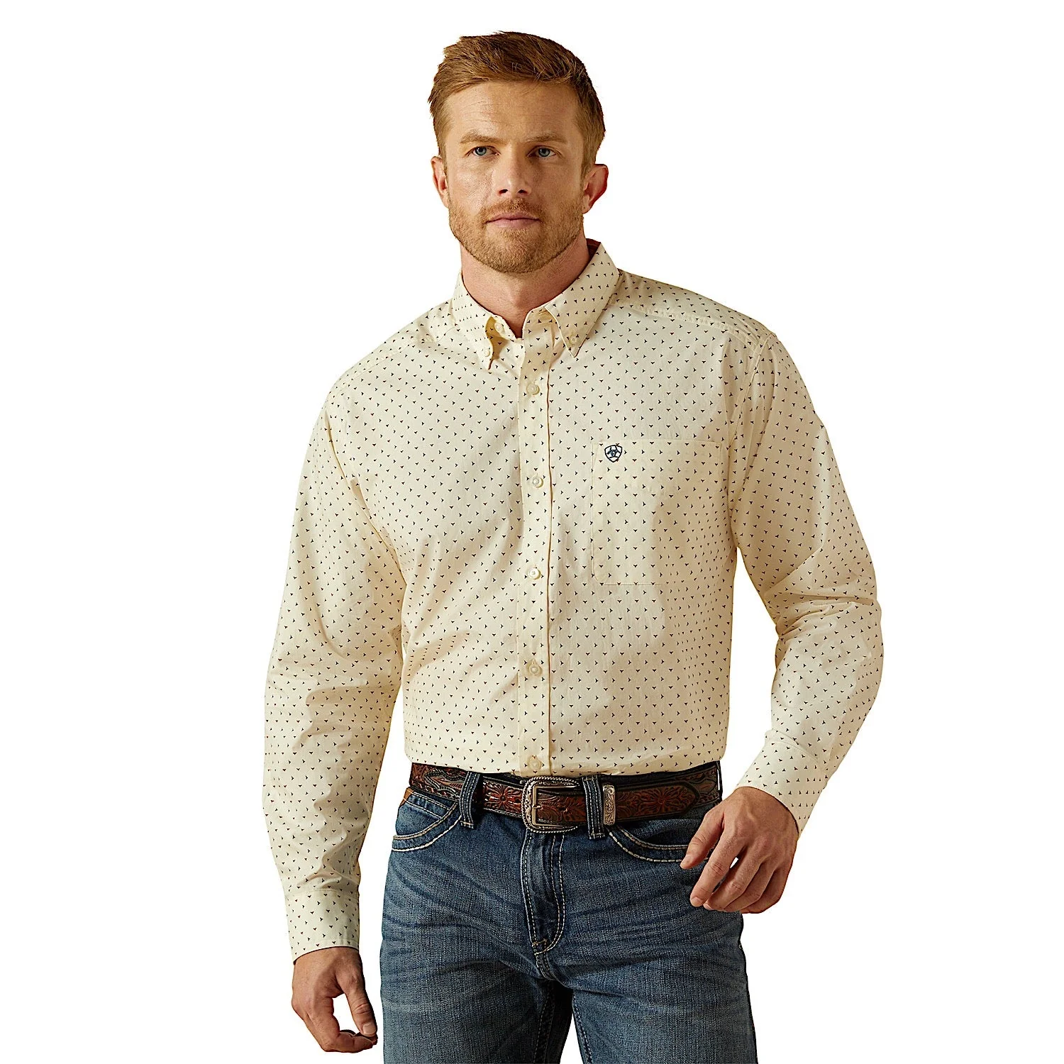 Ariat Men's Titan Classic Fit Shirt - Cream