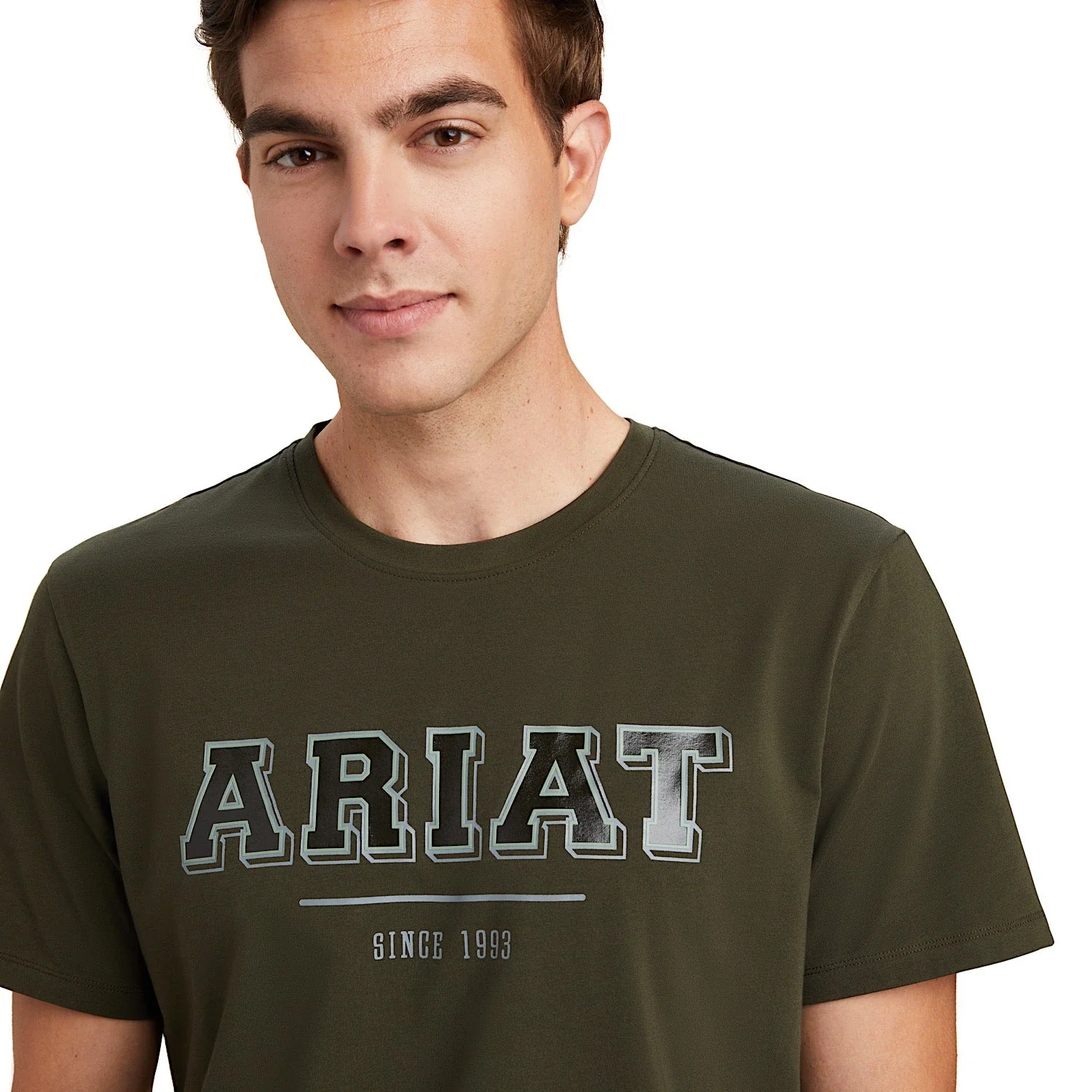 Ariat Mens Varsity T-Shirt Forest Mist - Image 2