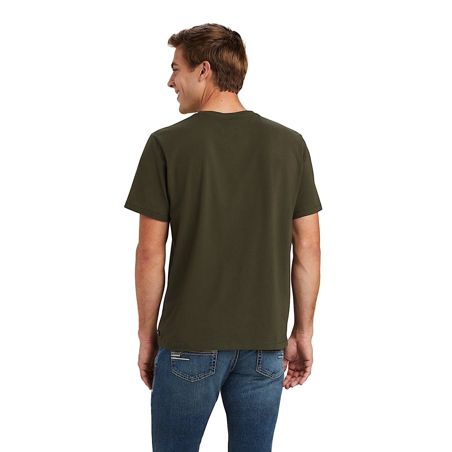 Ariat Mens Varsity T-Shirt Forest Mist - Image 3