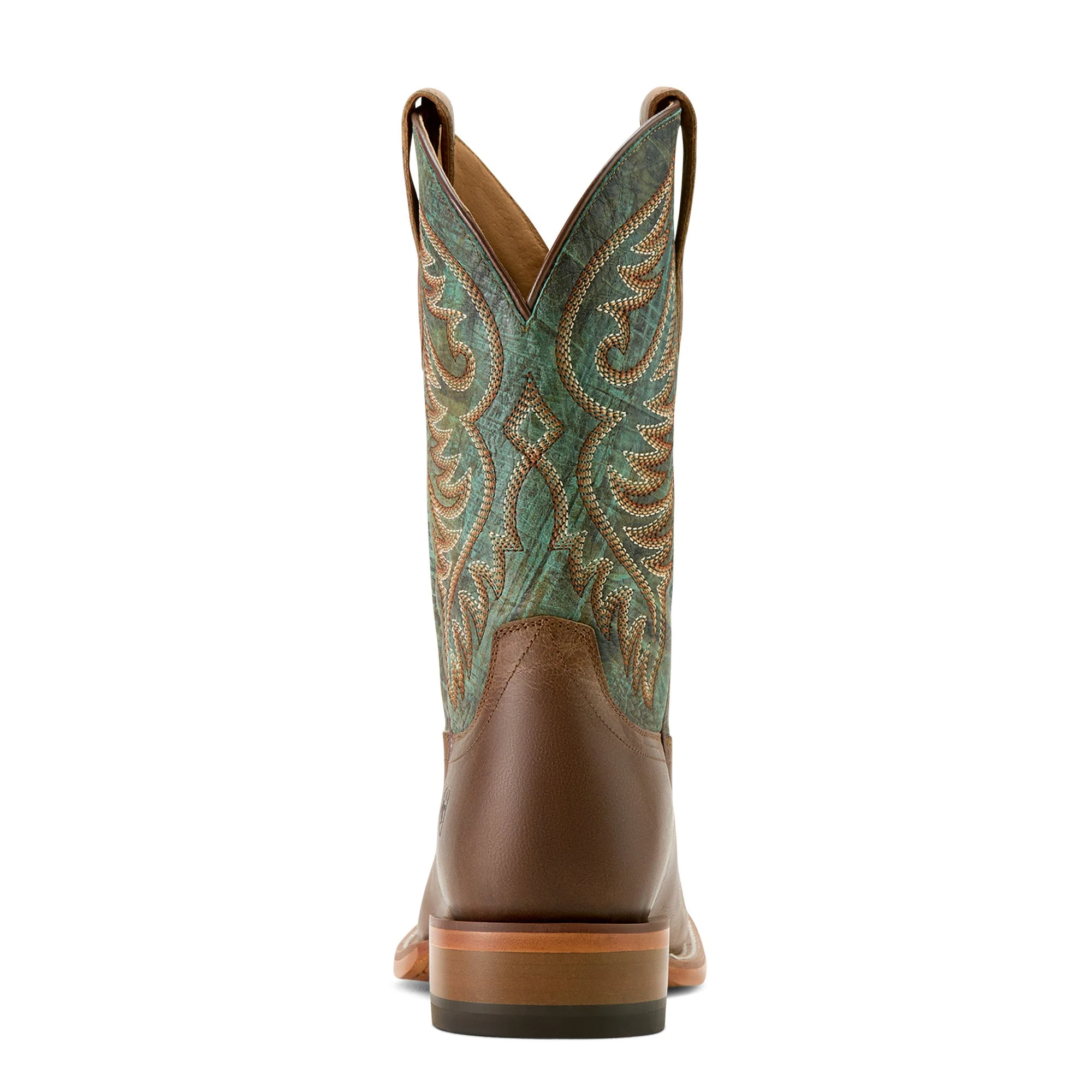 Ariat Men's Wiley WST Cowboy Boot - Totally Tan / Roaring Turquoise - Image 2