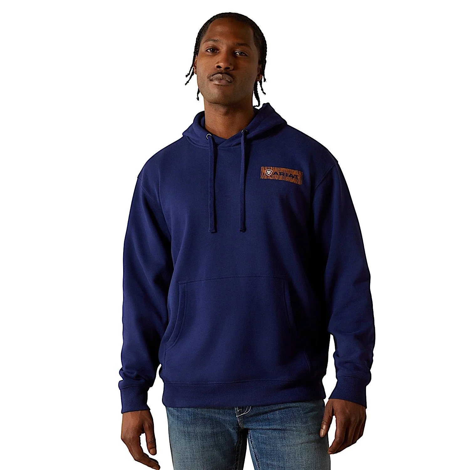 Ariat Men's Woodshop Stack Hoodie - Navy - Image 2