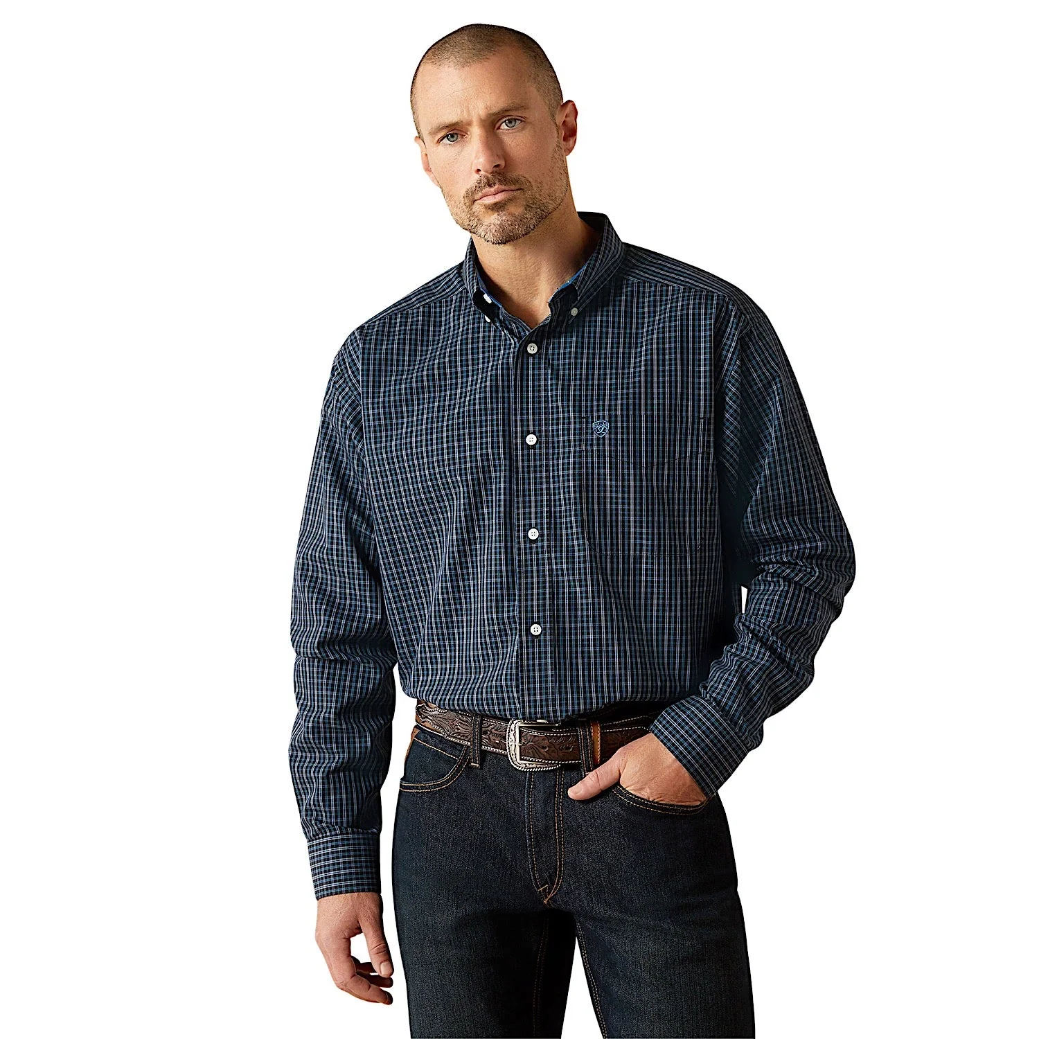 Ariat Men's Wrinkle Free Carlos Classic Fit Shirt - Black