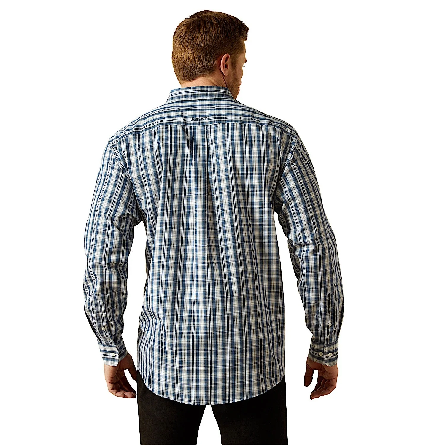 Ariat Men's Wrinkle Free Dargan Classic Fit Shirt - Navy - Image 2