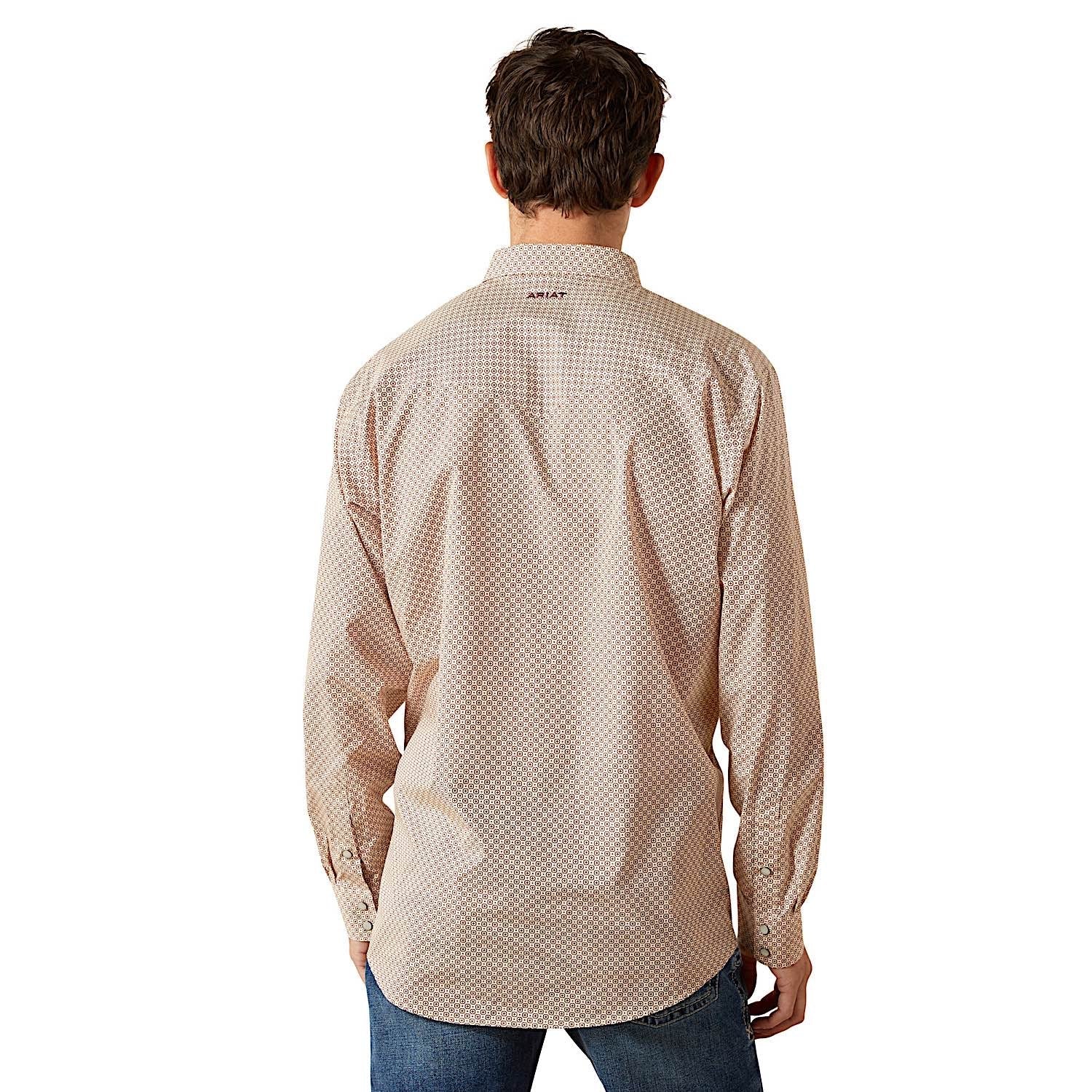 Ariat Men's Wrinkle Free Eddie Classic Fit Shirt - Off White - Image 2