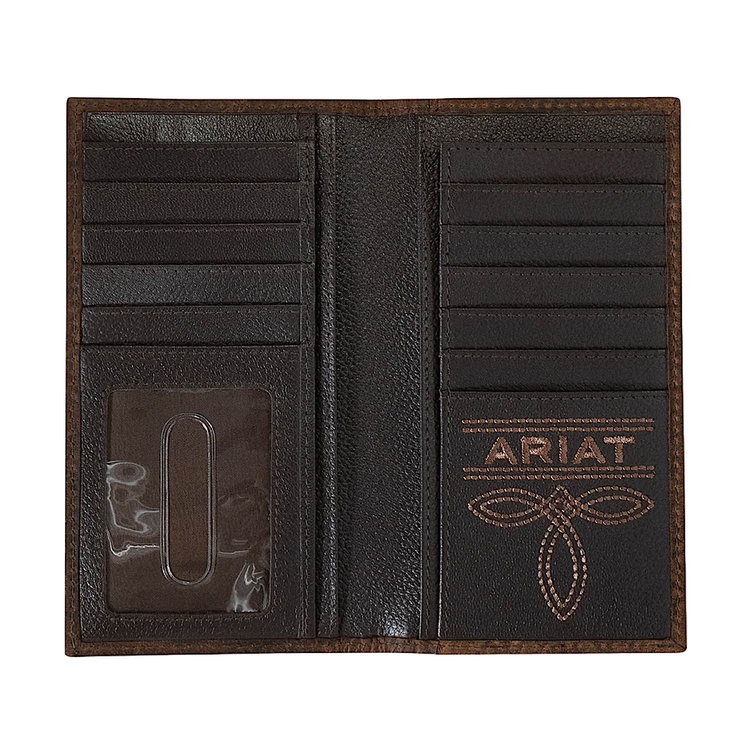 Ariat Rodeo Wallet Rodeo Bullhide Ariat Emblem - Brown - Image 2