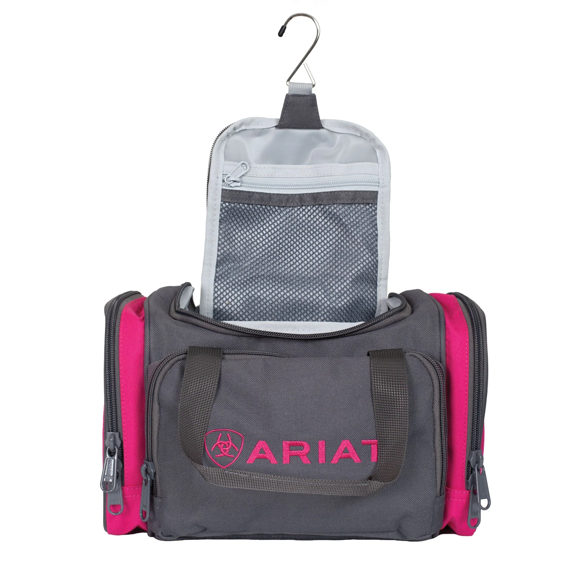 Ariat Unisex Vanity Bag - Pink / Charcoal - Image 2