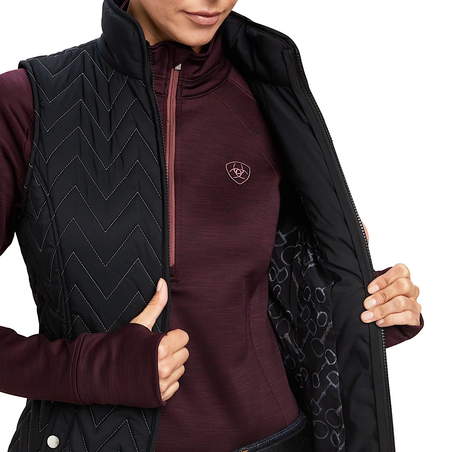 Ariat Womens Ashley Insulated Vest Black - Image 4