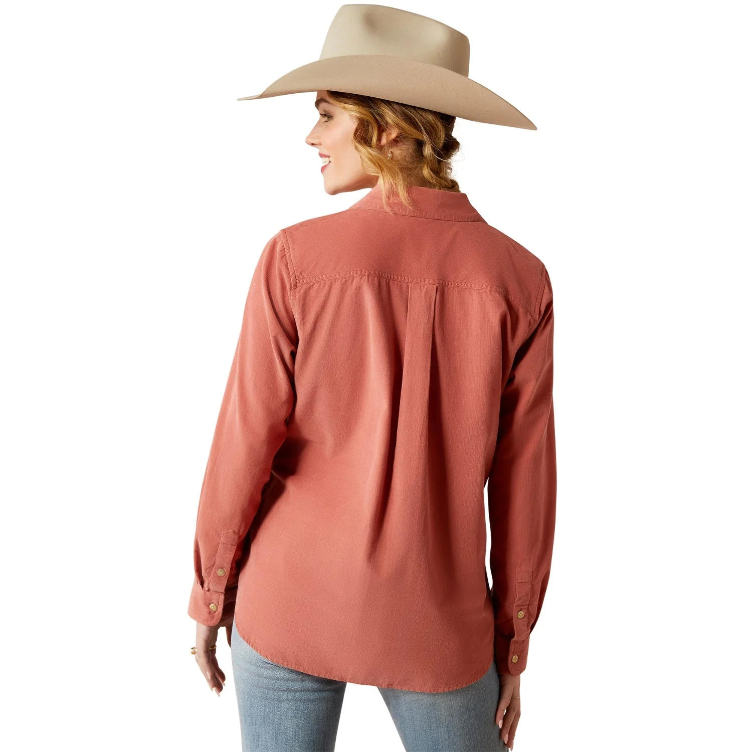 Ariat Women's Billie Jean Corded Shirt - Light Mahogany - Image 2