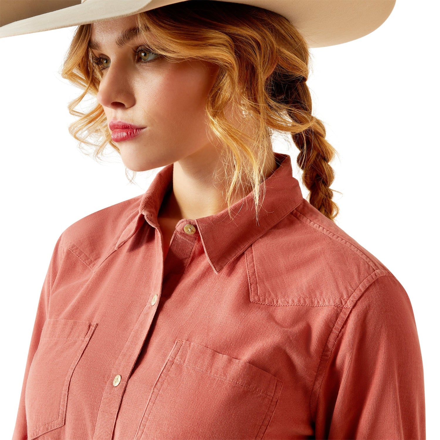 Ariat Women's Billie Jean Corded Shirt - Light Mahogany - Image 4