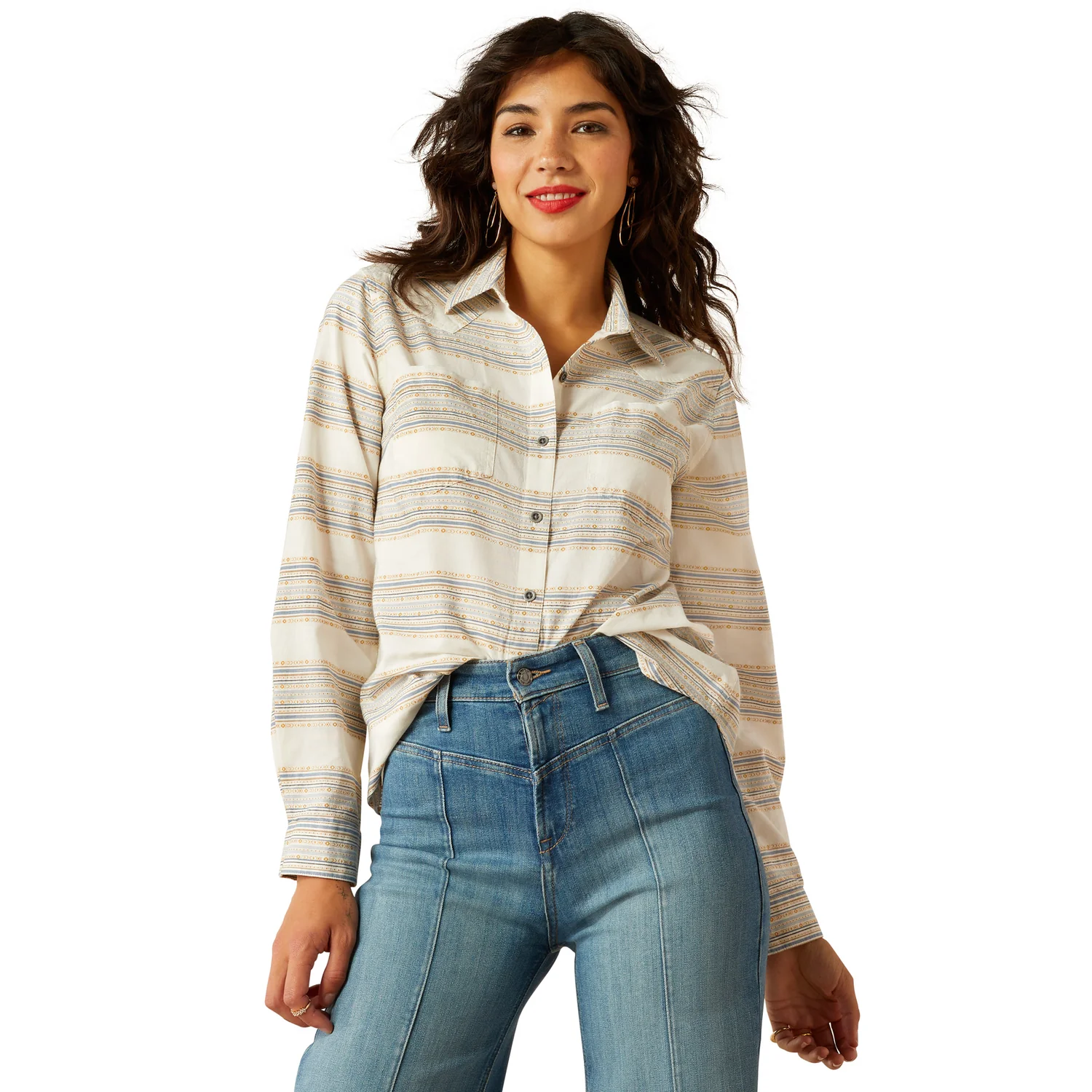 Ariat Women's Billie Jean Shirt - Mustard Jaquard