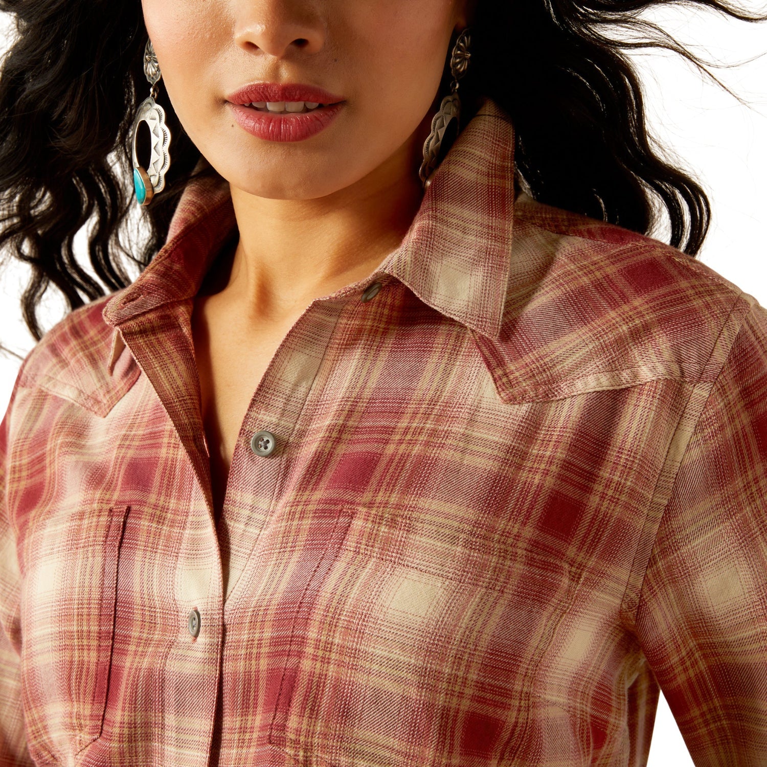 Ariat Women's Billie Jean Shirt - Nora Plaid - Image 4