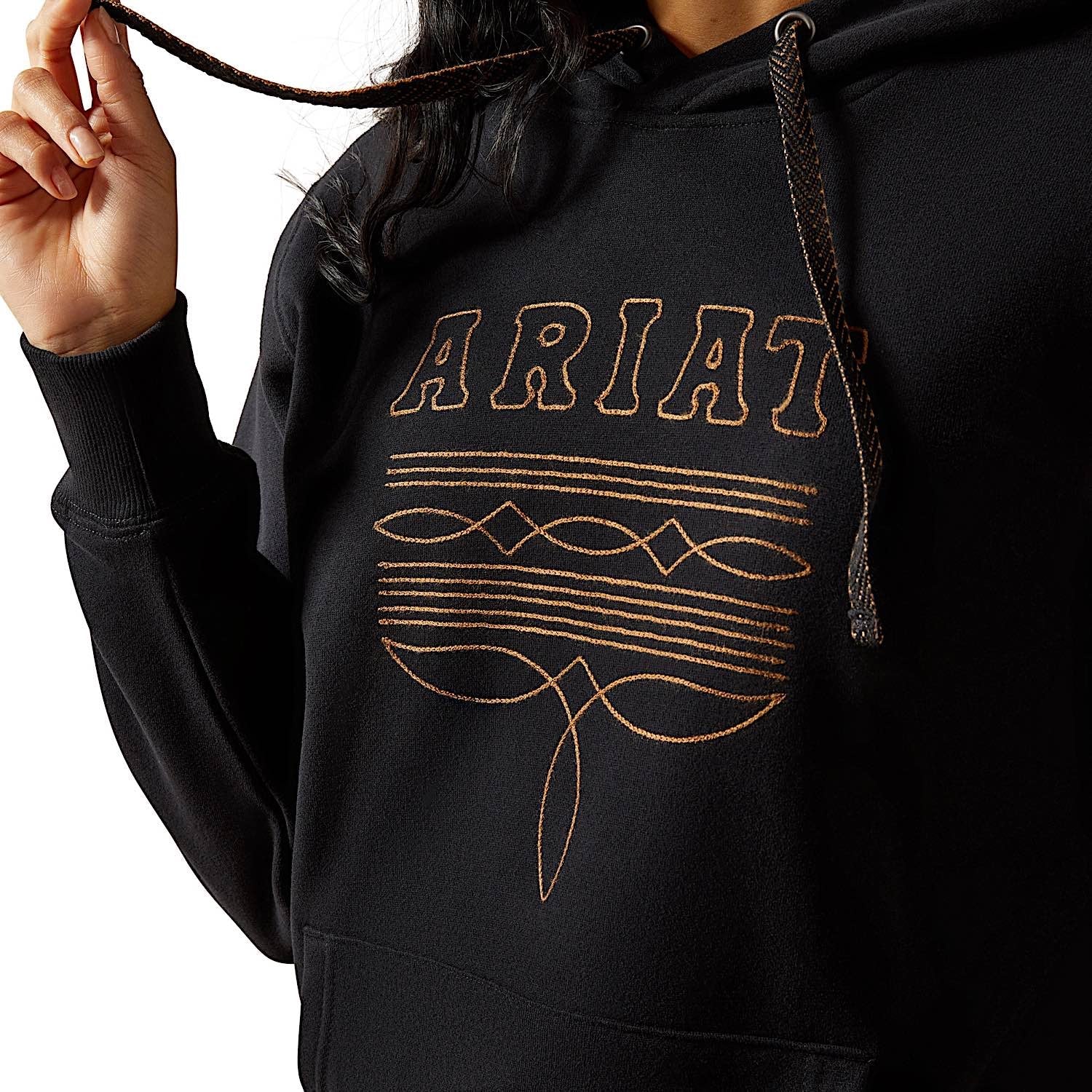 Ariat Women's Booted Logo Hoodie - Black - Image 4