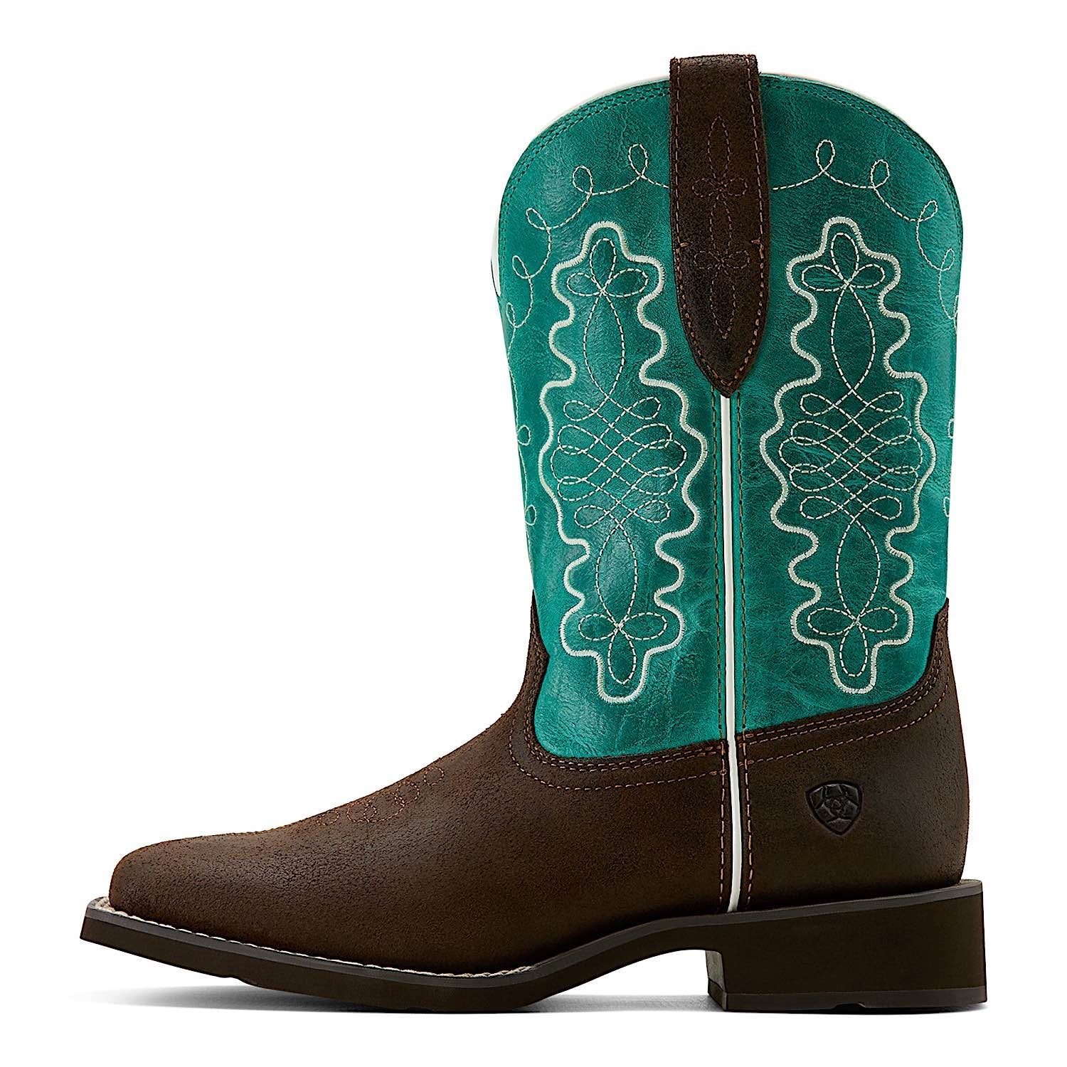 Ariat Women's Callie Western Boot - Worn Hickory/Distressed Turquoise - Image 2