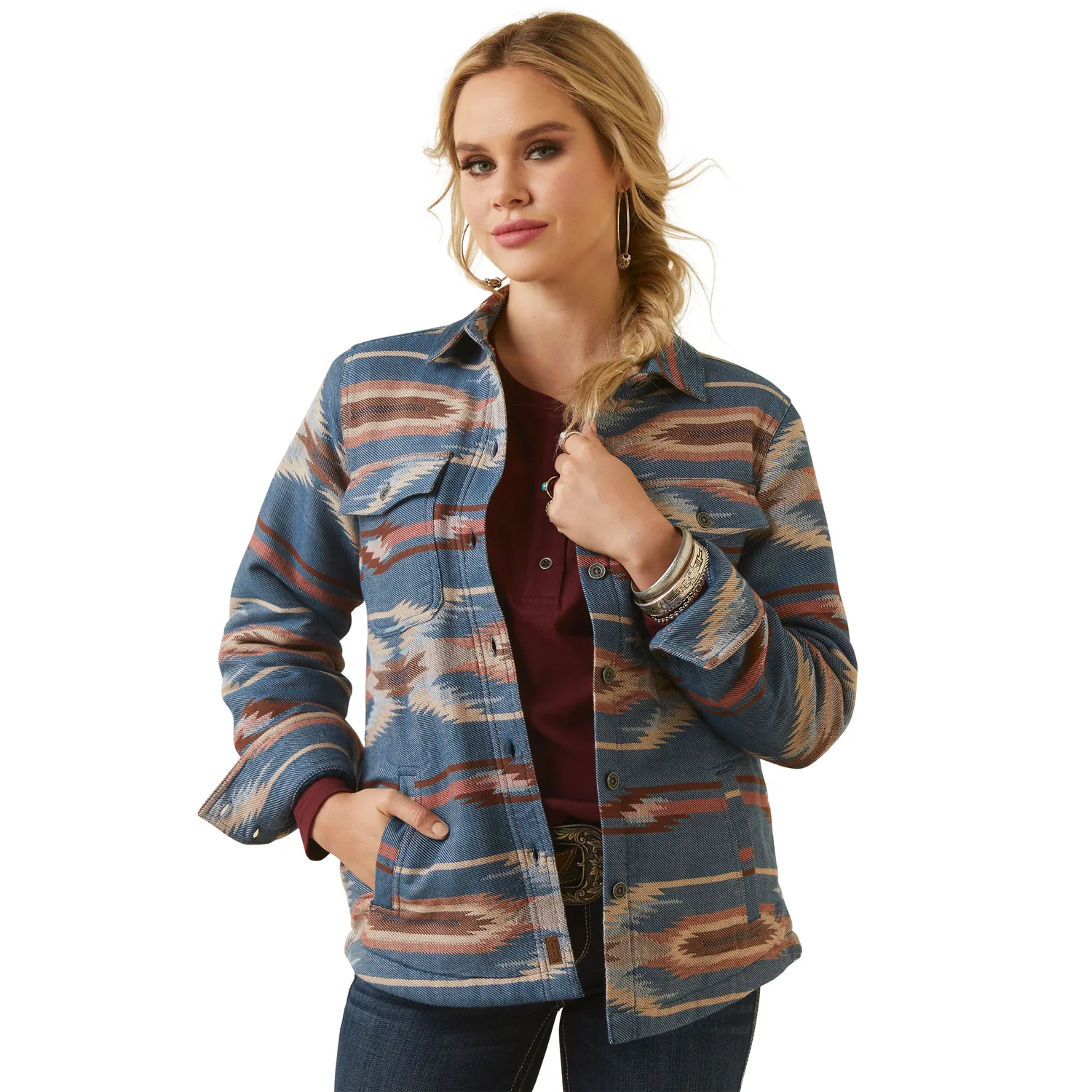 Ariat Women's Chimayo Shirt Jacket - Jacobo Chimayo Jacquard