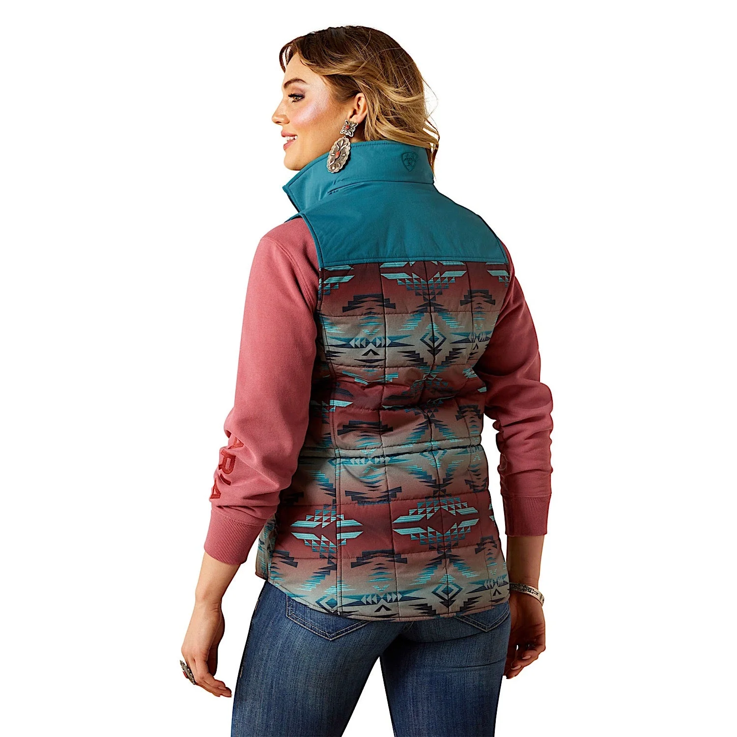 Ariat Women's Crius Insulated Vest - Dragonfly / Inez Blanket Print - Image 2