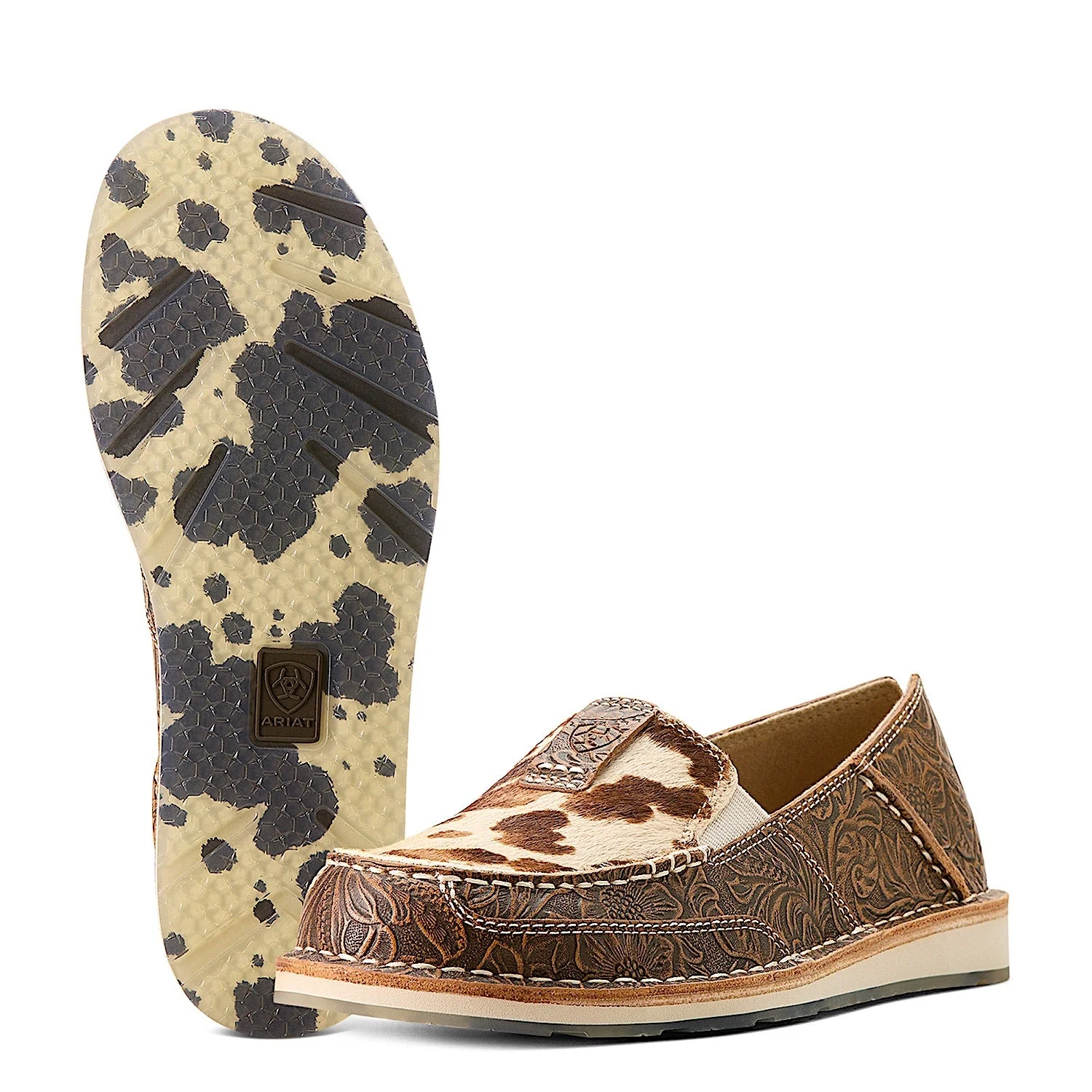 Ariat Women's Cruiser Tan Floral Emboss Tan White - Image 4