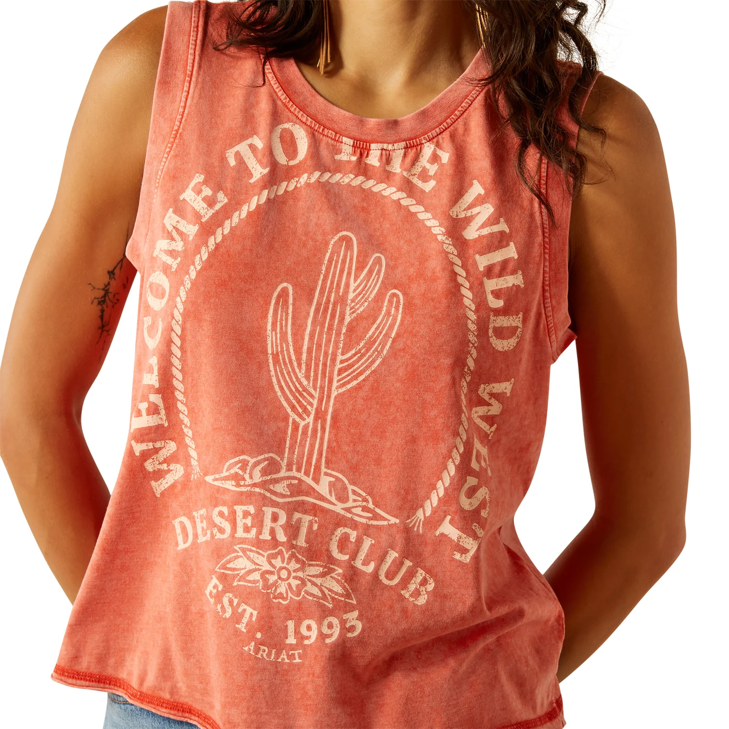 Ariat Women's Desert Club Tank - Chili - Image 3