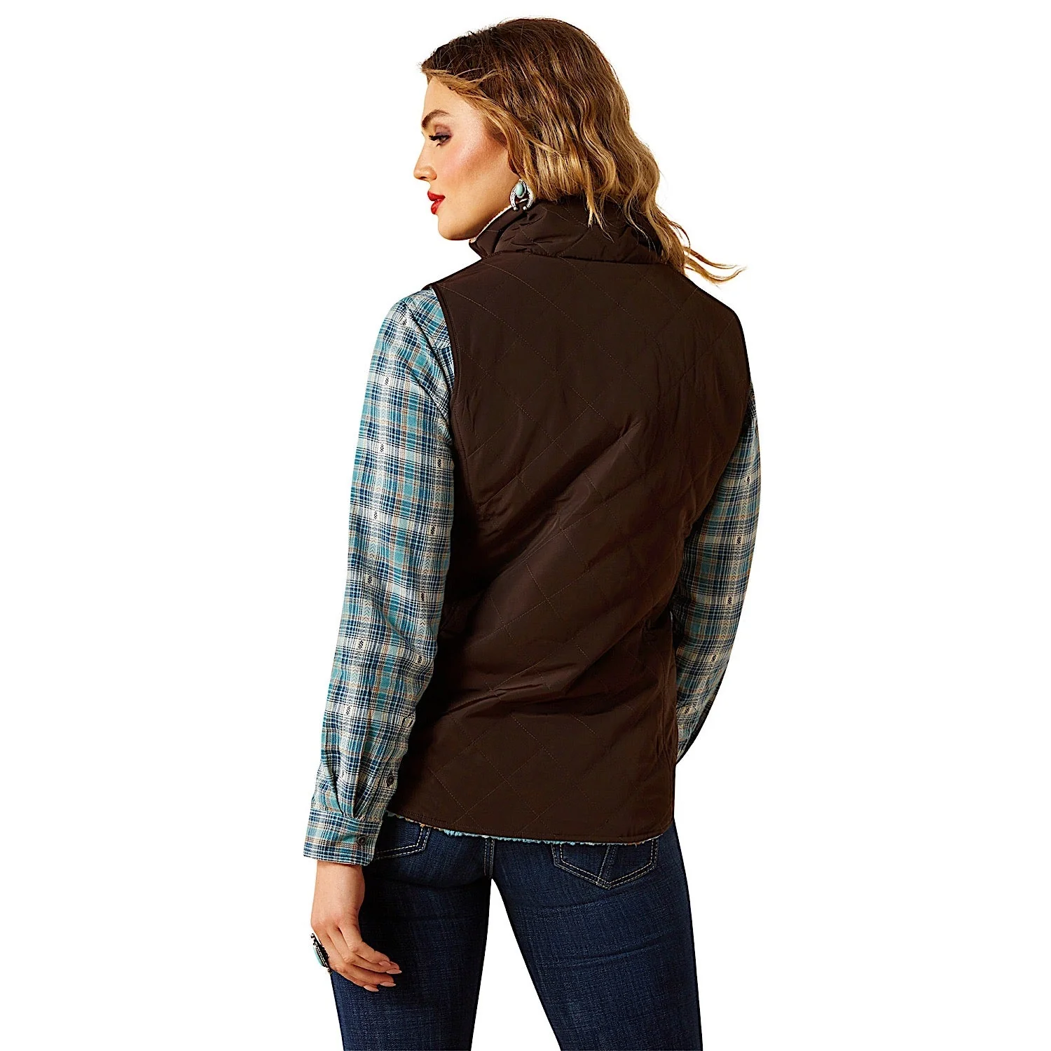 Ariat Women's Dilon 2.0 Reversible Insulated Vest - Mole - Image 2