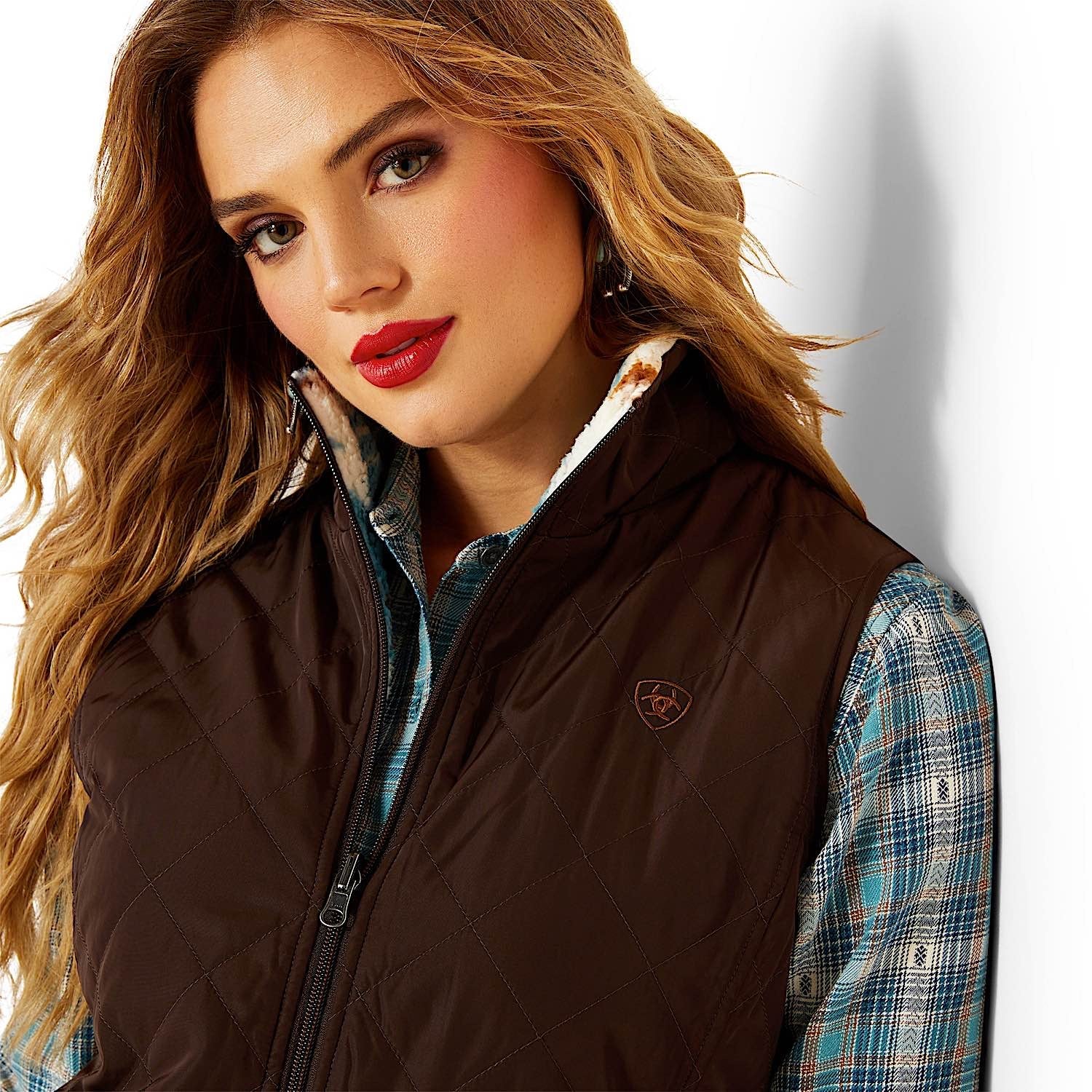 Ariat Women's Dilon 2.0 Reversible Insulated Vest - Mole - Image 4