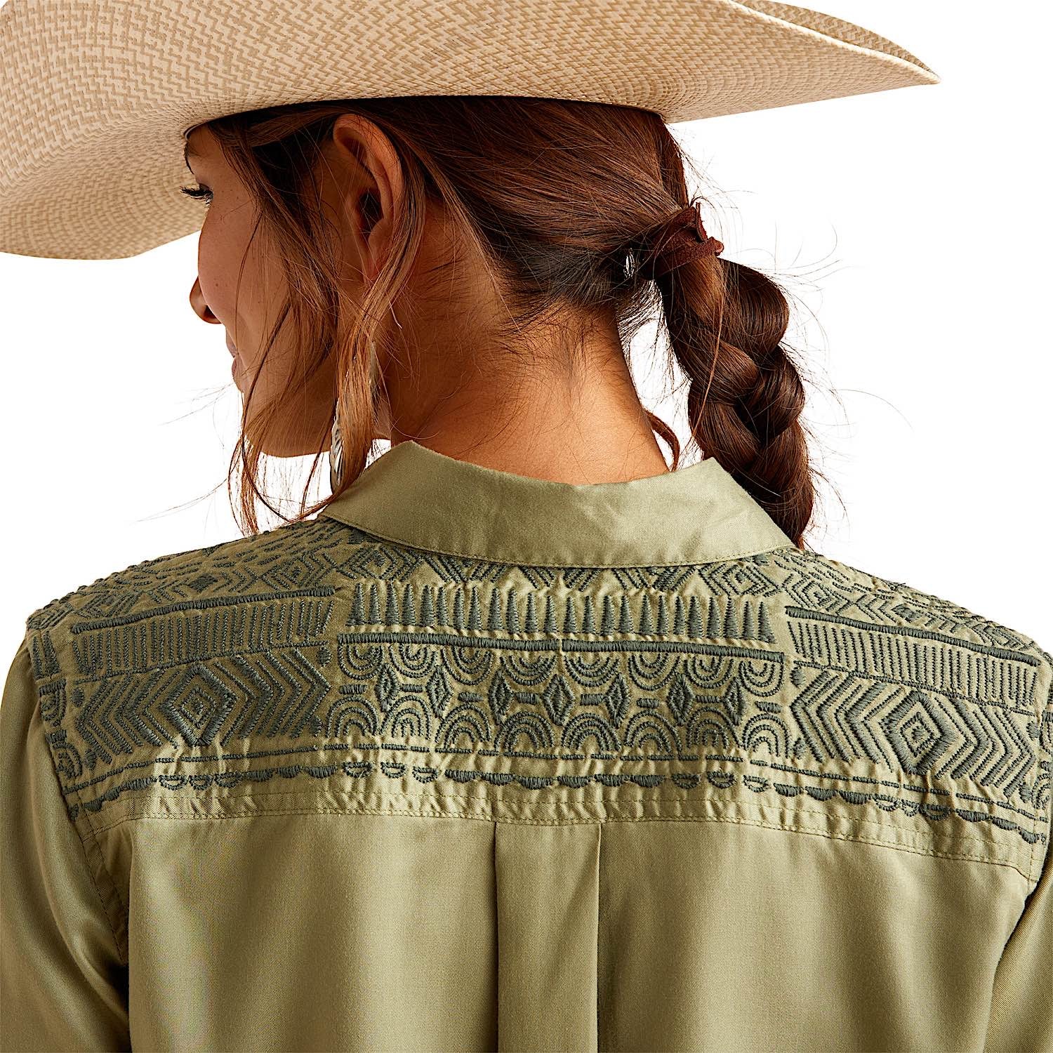 Ariat Women's Erika Shirt - Sage Green - Image 4