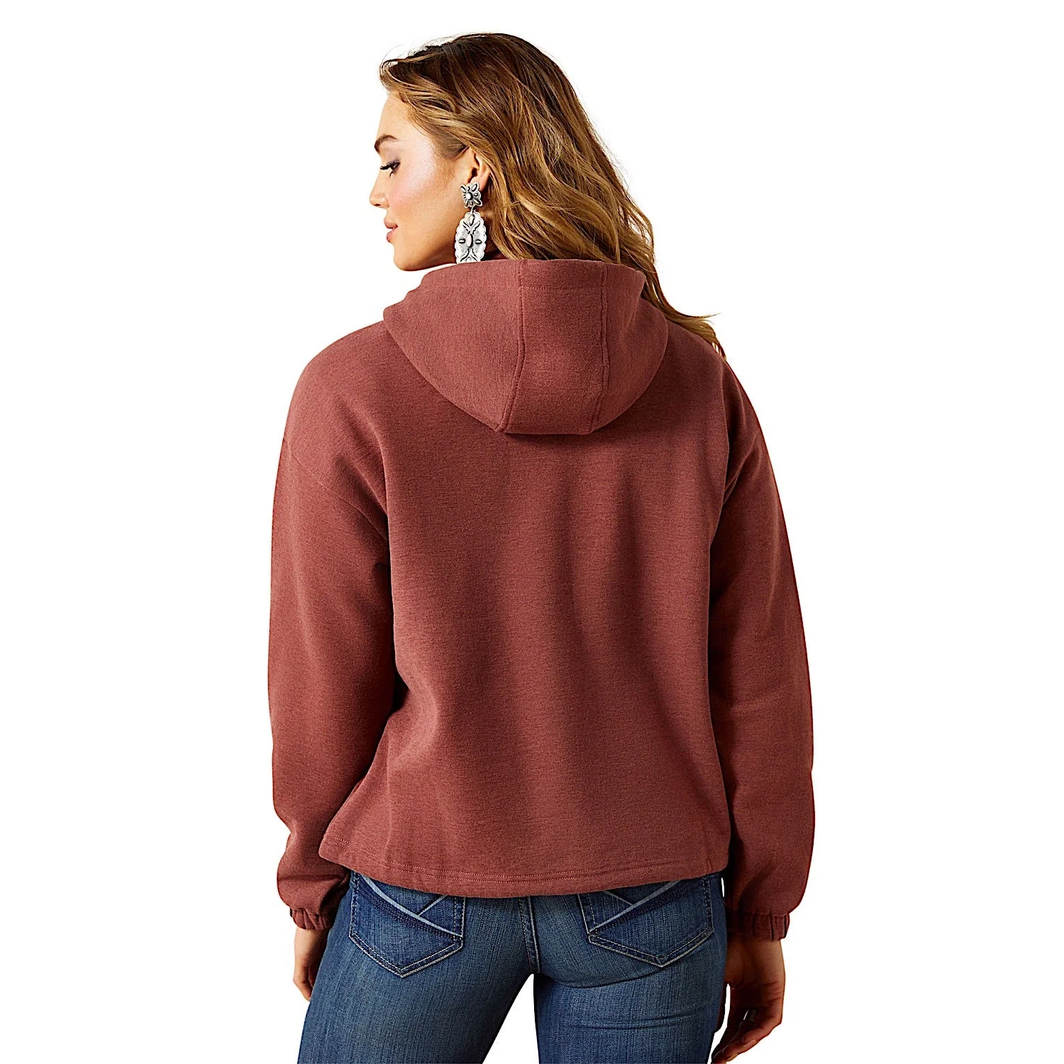 Ariat Women's Essential Hoodie - Burnt Russet Heather - Image 2