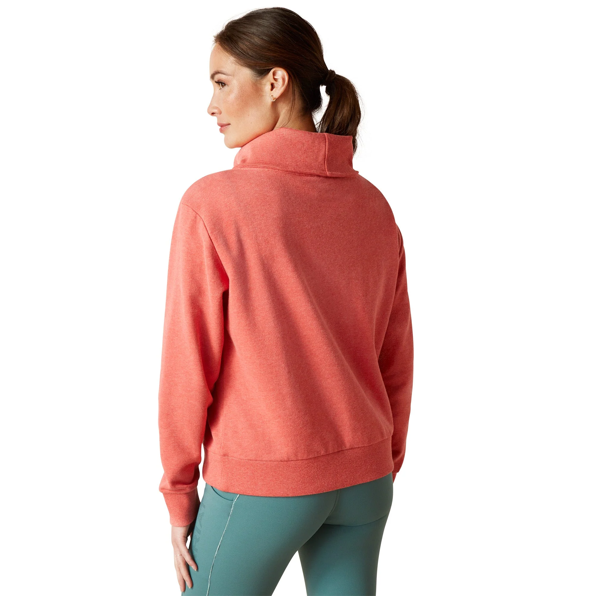 Ariat Women's Fern 1/2 Zip Sweatshirt - Heathered Baked Apple - Image 2