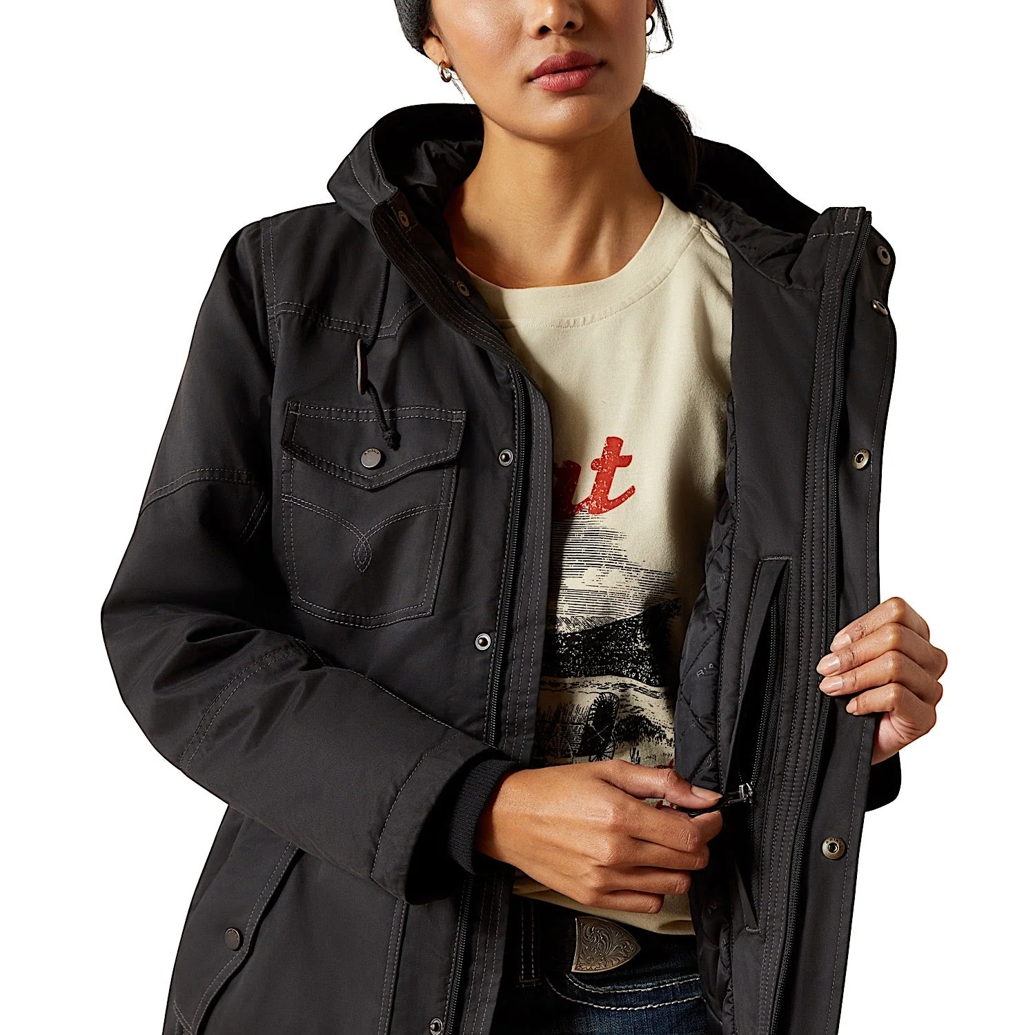 Ariat Women's Grizzly 2.0 Parka - Black - Image 6