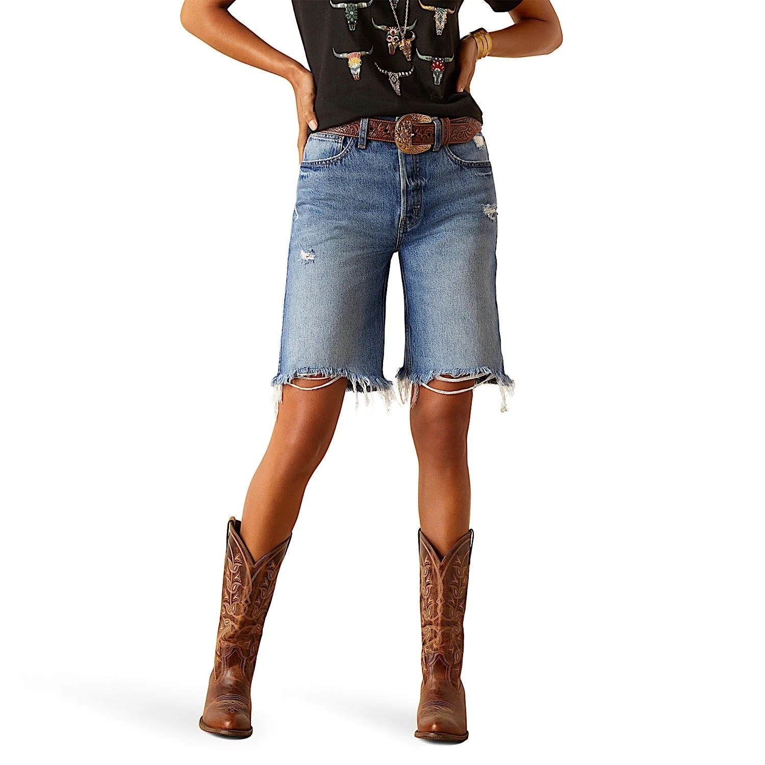 Ariat Women's Ultra High Rise 10" Jazmine Short - California - Image 4