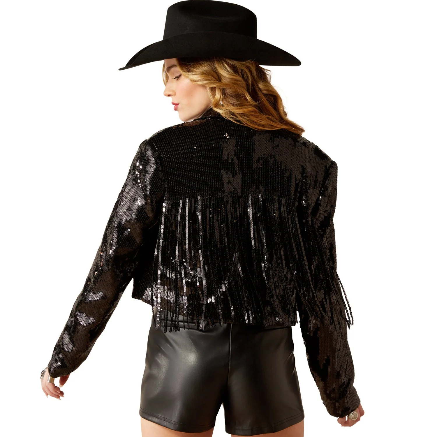 Ariat Women's High Roller Cropped Blazer - Black - Image 5