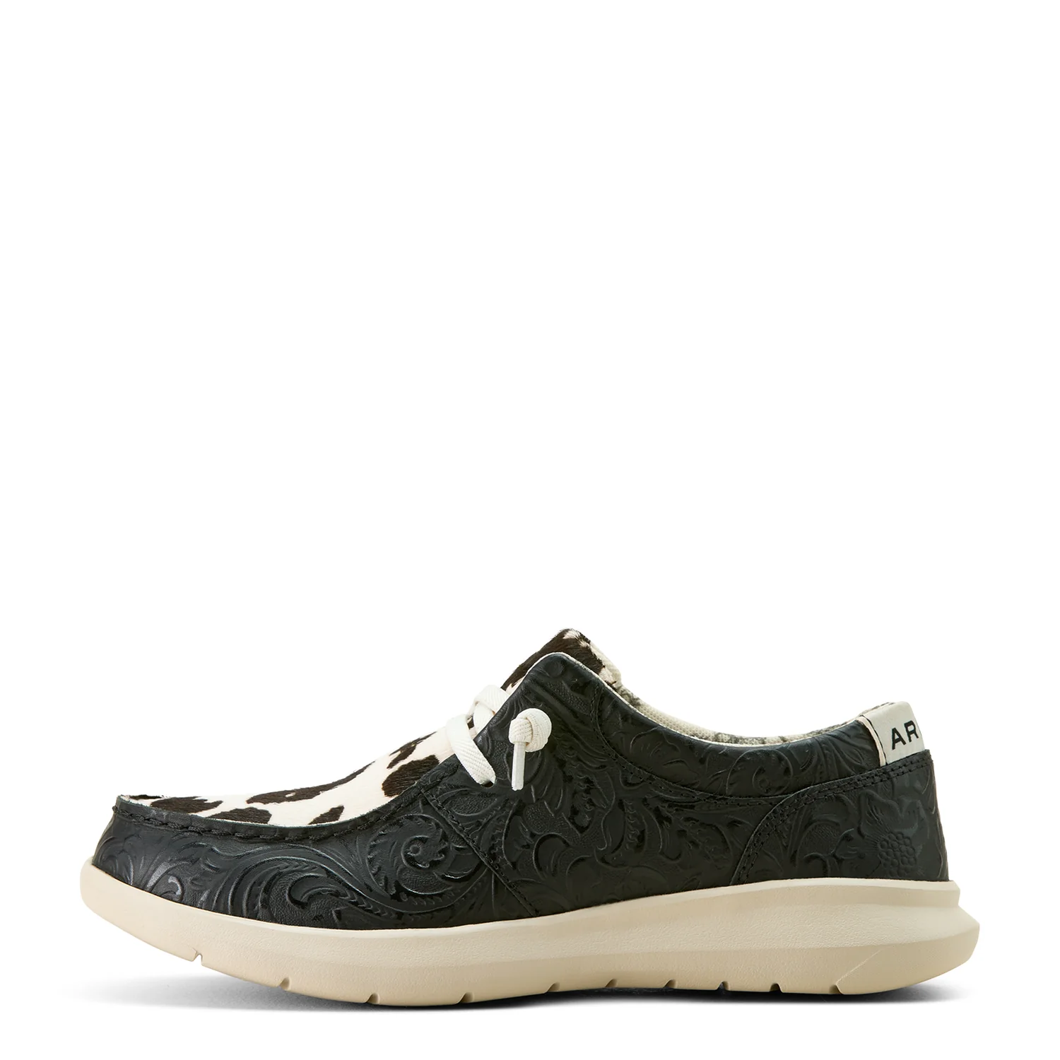 Ariat Women's Hilo - Black Floral Emboss/Black and White Hair - Image 3