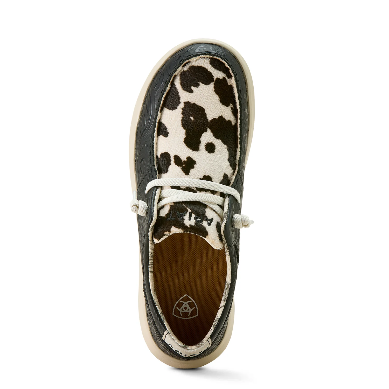 Ariat Women's Hilo - Black Floral Emboss/Black and White Hair - Image 5