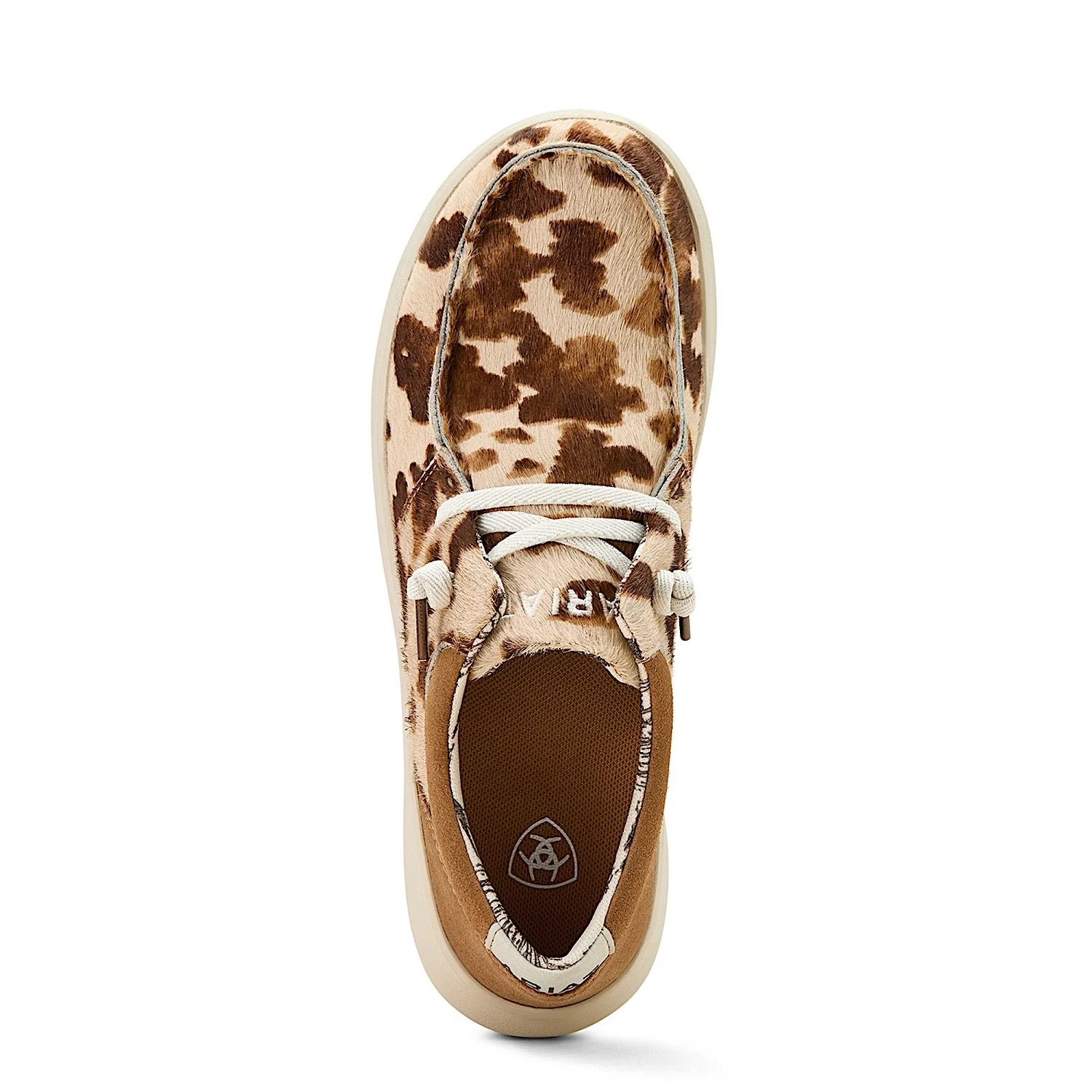 Ariat Women's Hilo - Tan & White Brindle Hair On/Dark Tan Suede - Image 4