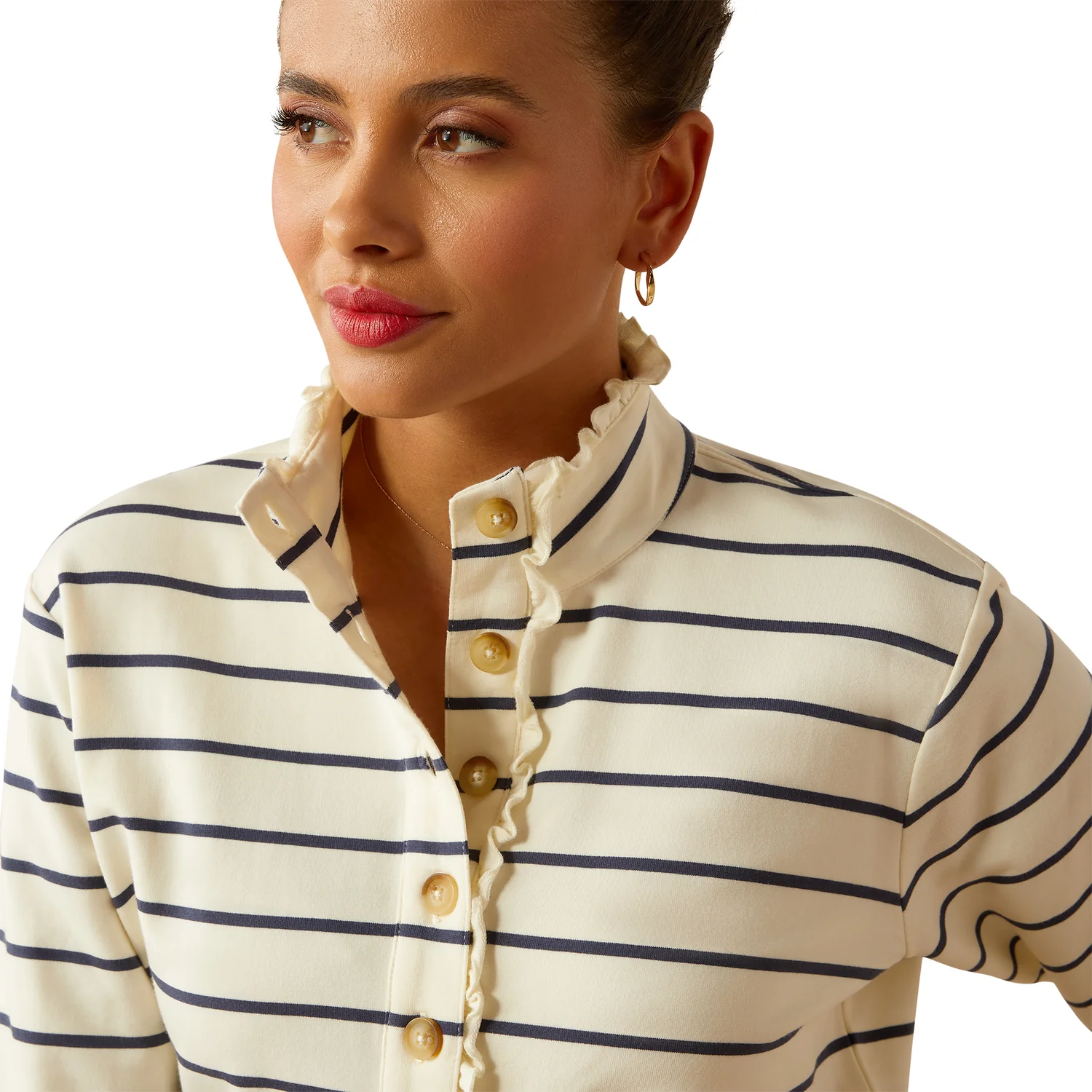 Ariat Women's Hollingworth Sweatshirt - Stripe - Image 3