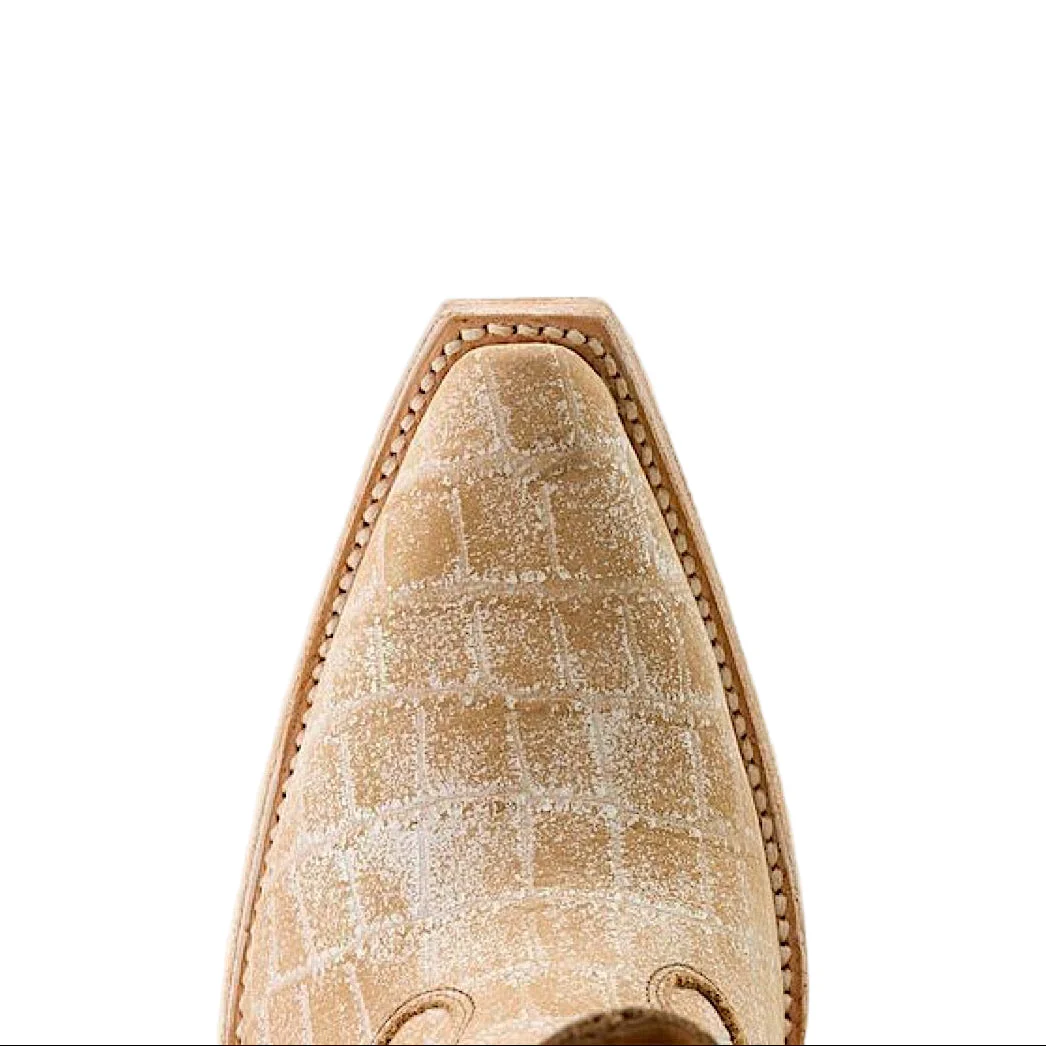 Ariat Women's Jade X Toe Heeled Ankle Boot - Distressed Crema - Image 4