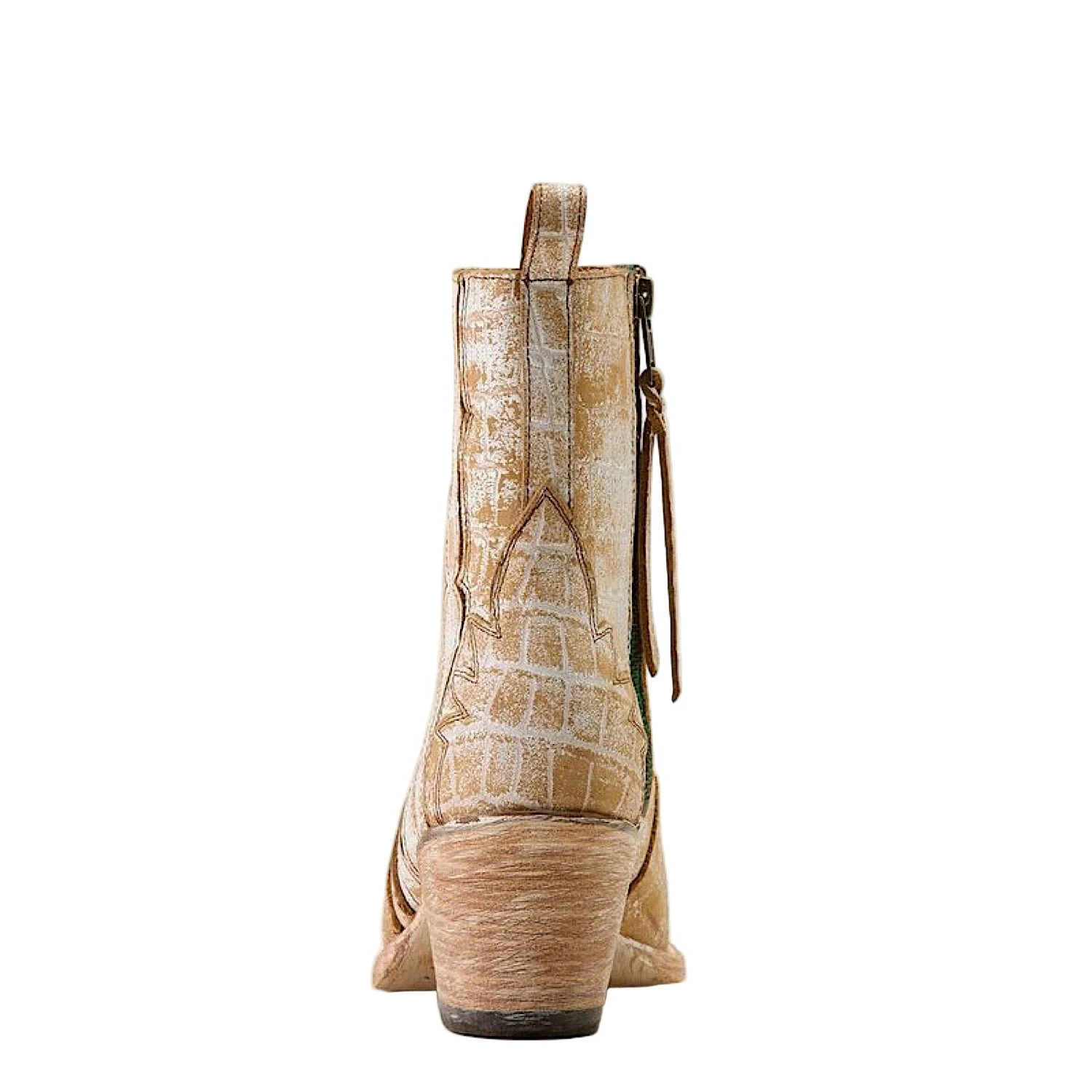 Ariat Women's Jade X Toe Heeled Ankle Boot - Distressed Crema - Image 5