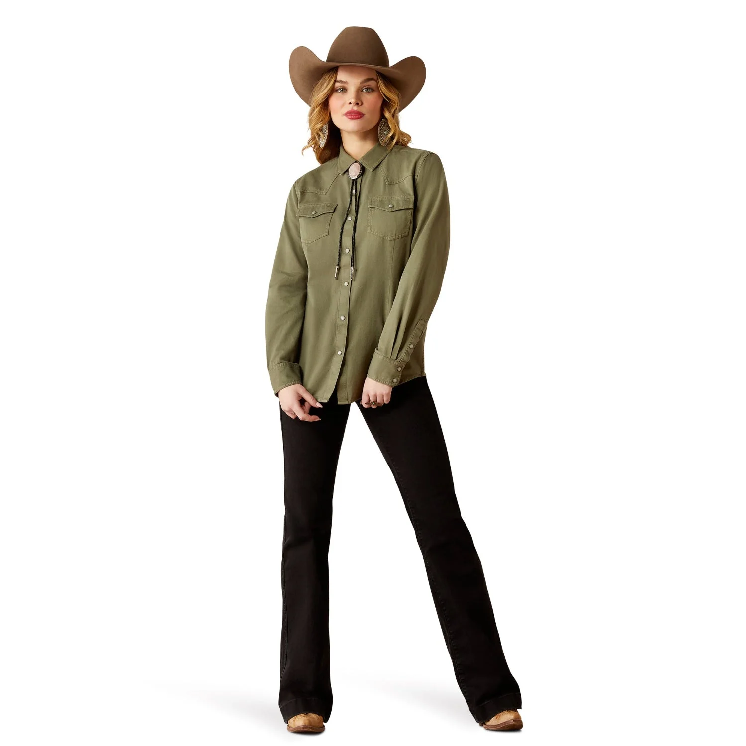 Ariat Women's Jurlington Snap Shirt - Sea Spray - Image 3