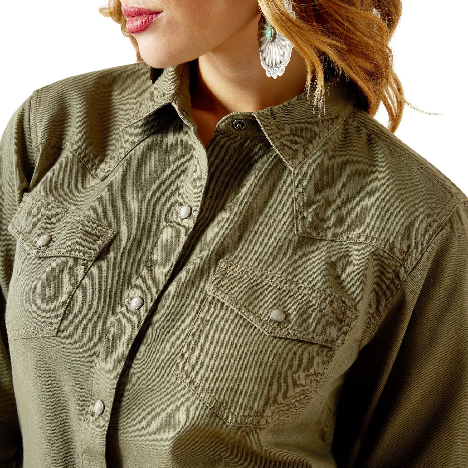 Ariat Women's Jurlington Snap Shirt - Sea Spray - Image 4