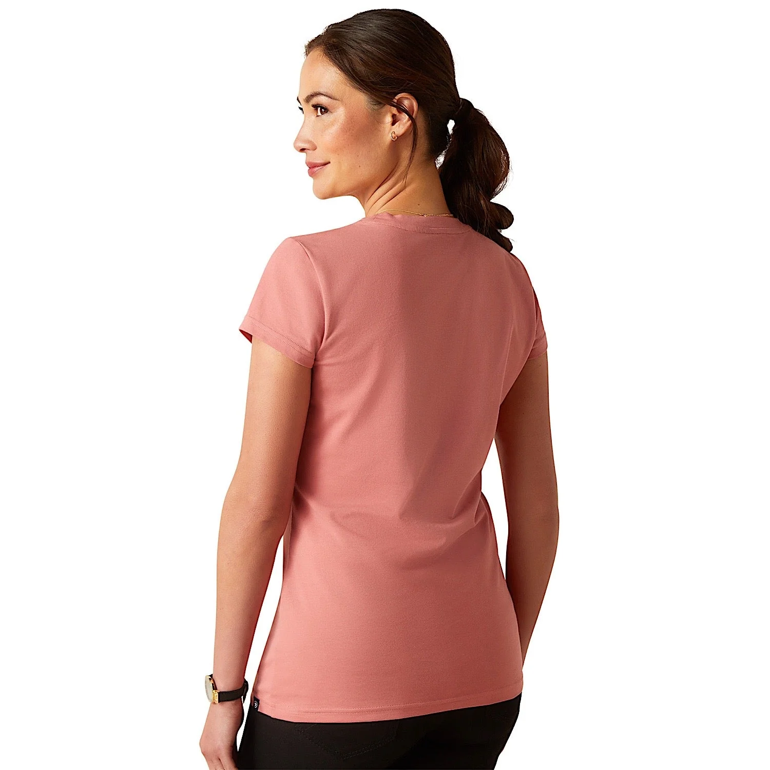 Ariat Women's Live Love Ride T-Shirt - Dusty Rose - Image 2