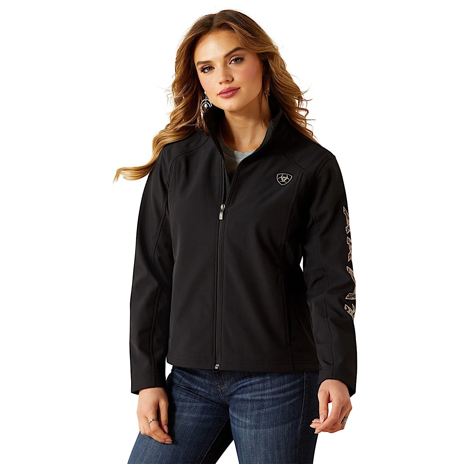 Ariat Women's Logo Softshell Jacket - Black/Southwest