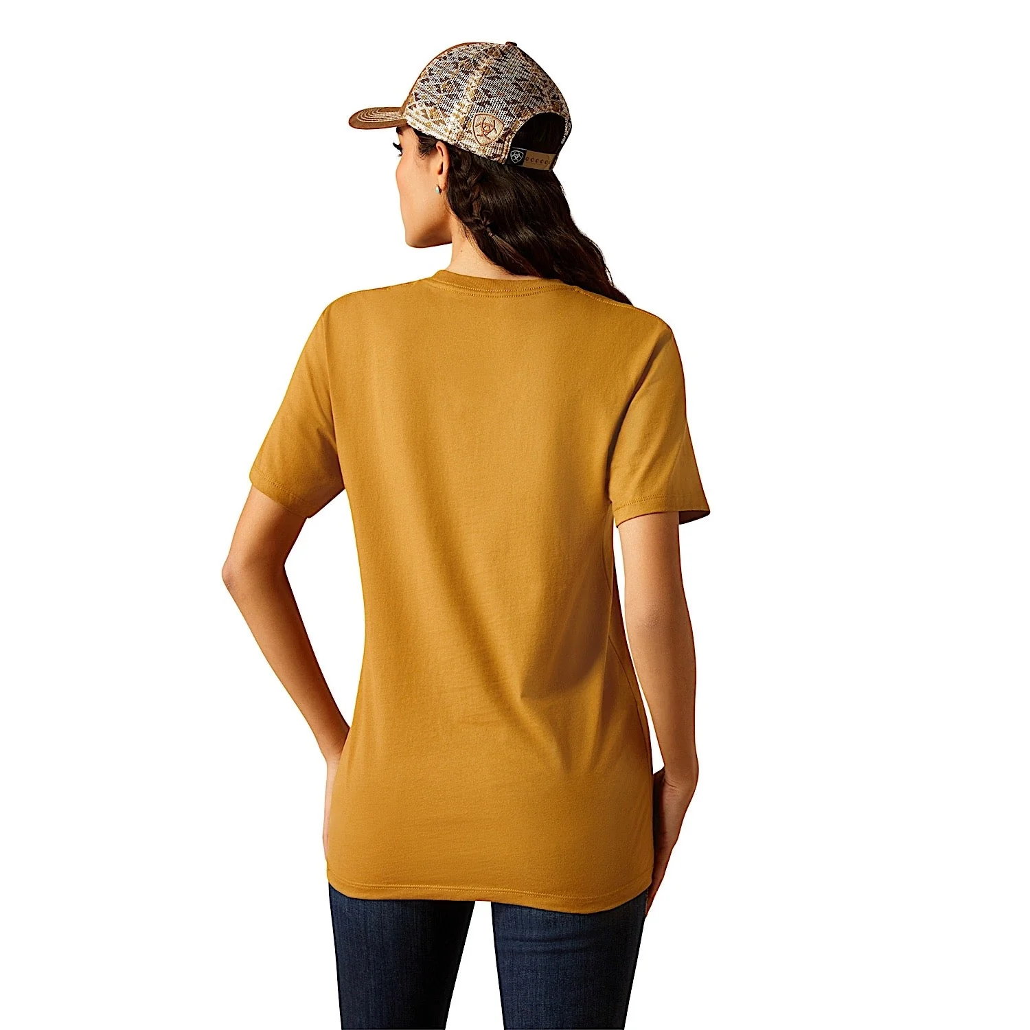 Ariat Women's Longhorn Brand T-Shirt - Harvest Gold - Image 2
