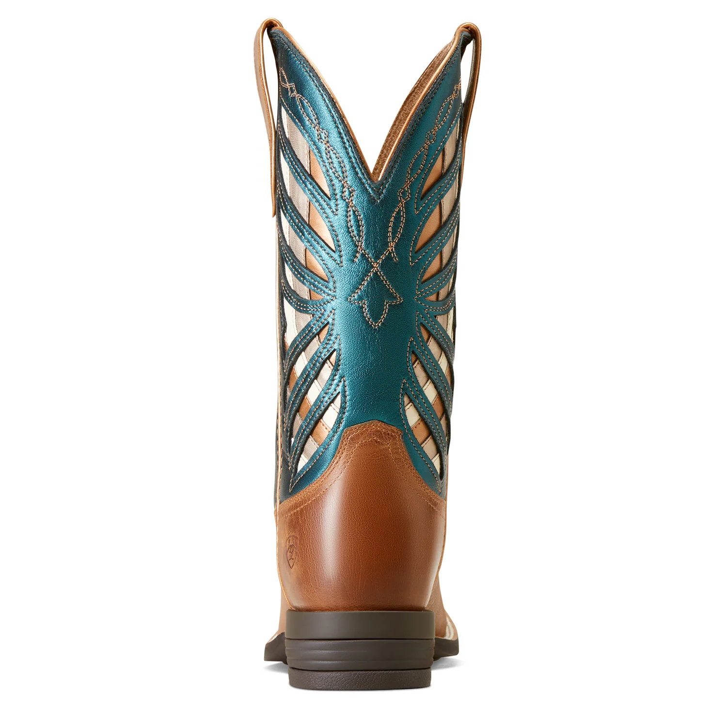 Ariat Women's Longview Western Boot Buttered Rum/Metallic Sea - Image 2