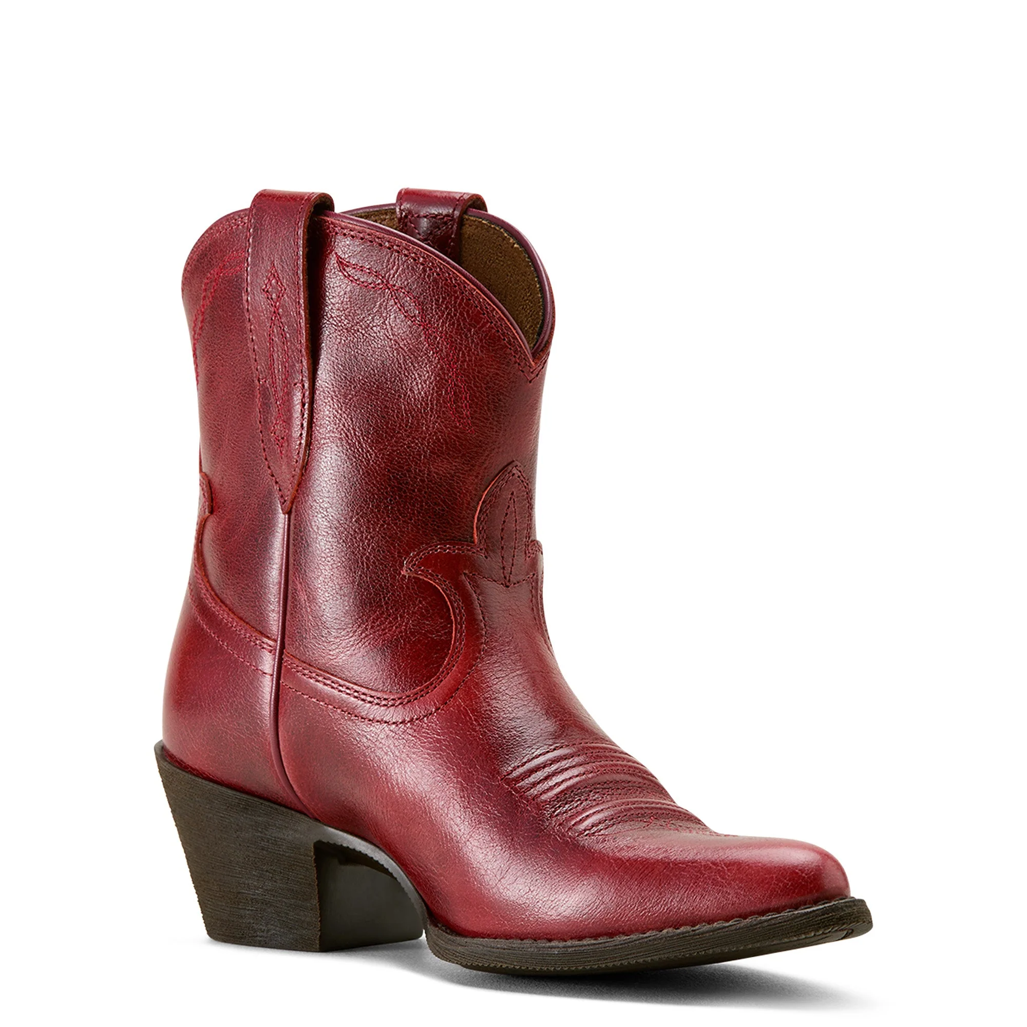 Ariat Women's Maggie J Toe Heeled Western Shortie Boot - Barn Red - Image 2