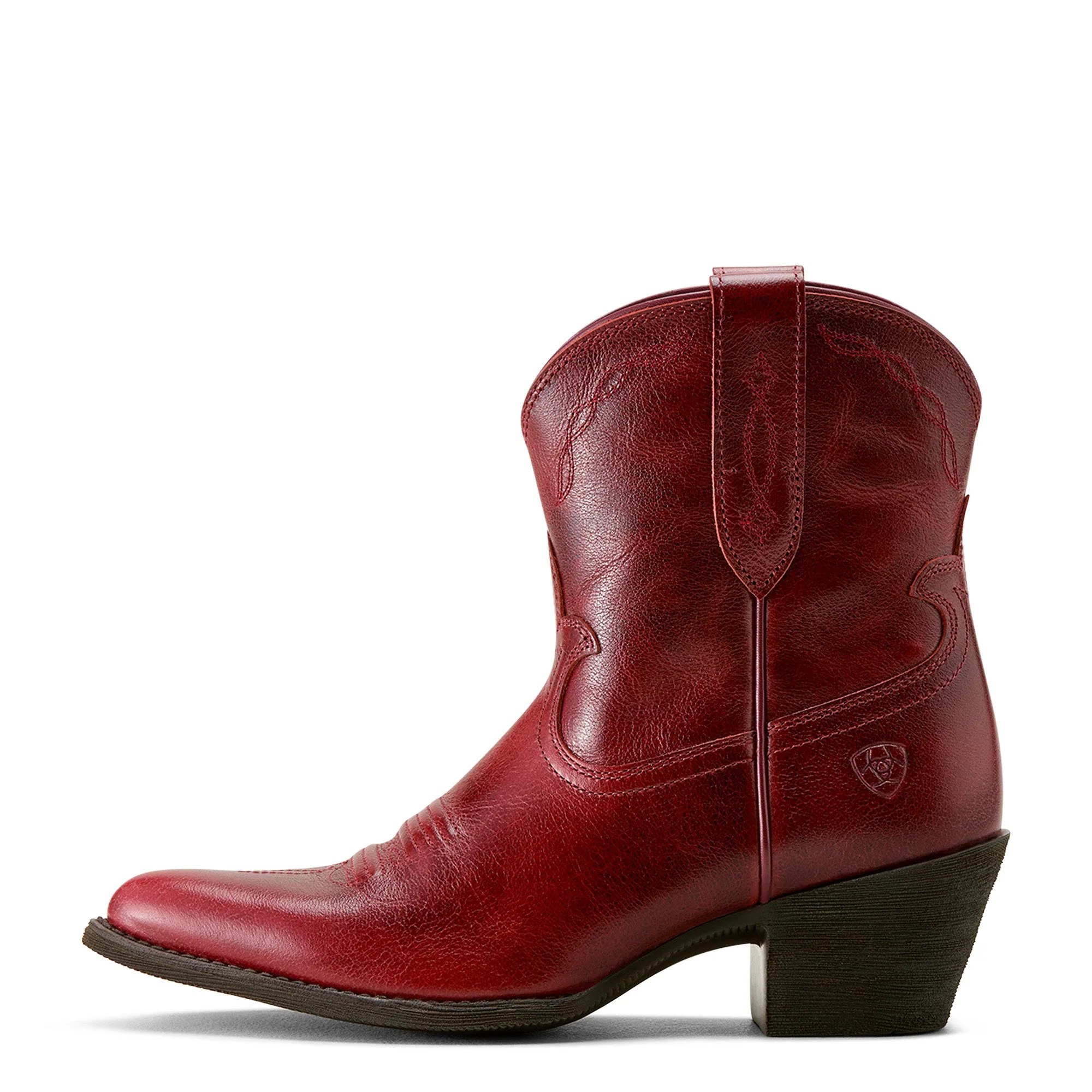 Ariat Women's Maggie J Toe Heeled Western Shortie Boot - Barn Red - Image 6