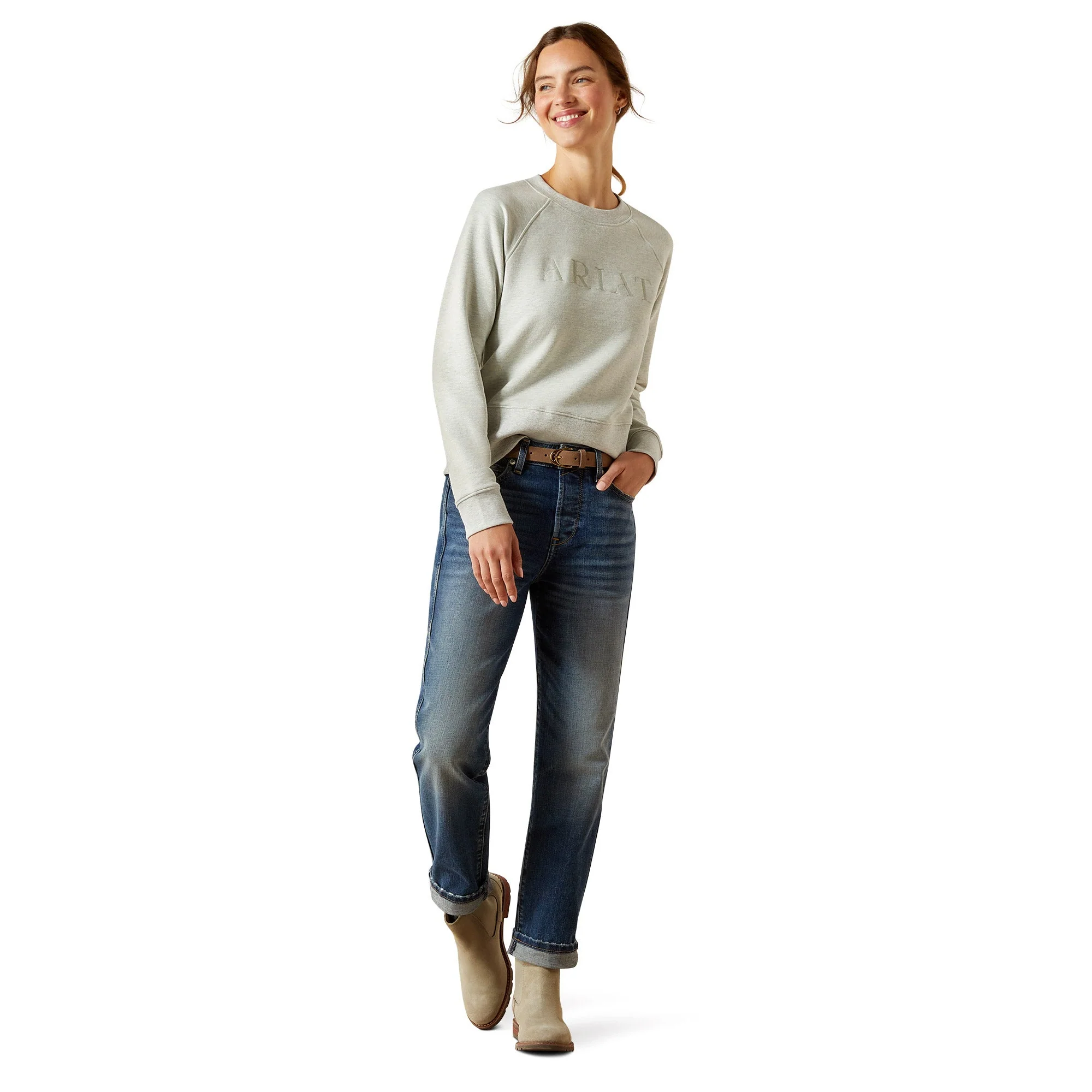 Ariat Women's Martine Sweatshirt - Heather Grey - Image 3
