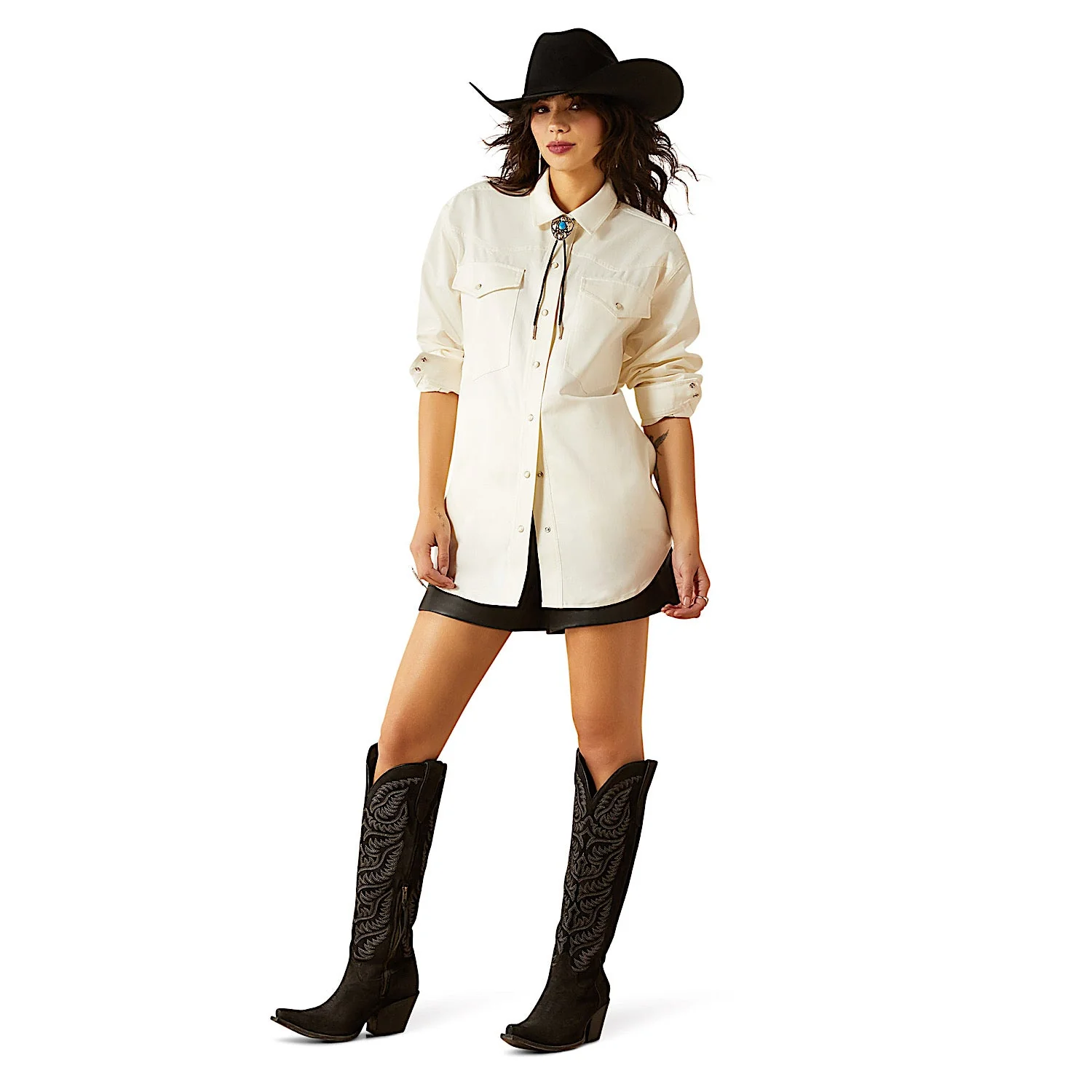 Ariat Women's Mercantile Shirt Jacket - Gardenia - Image 3