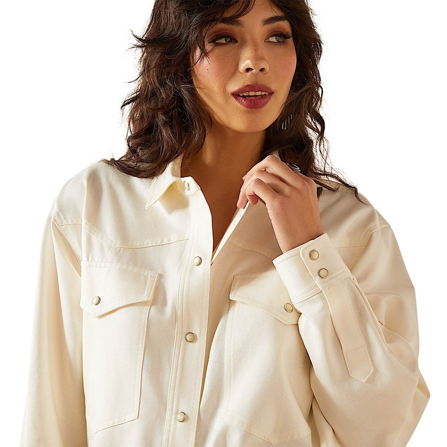 Ariat Women's Mercantile Shirt Jacket - Gardenia - Image 4