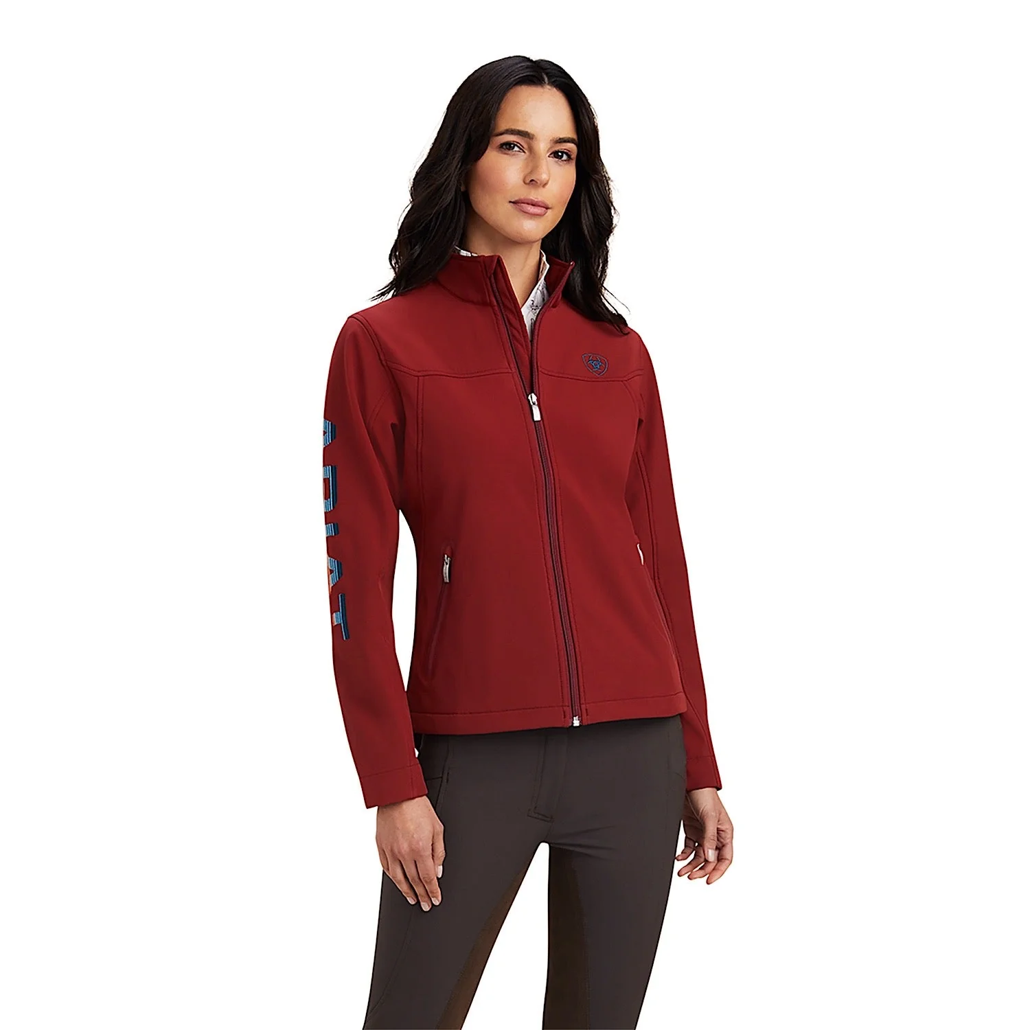 Ariat Women's New Team Softshell Jacket Rouge Red/Celestial Serape
